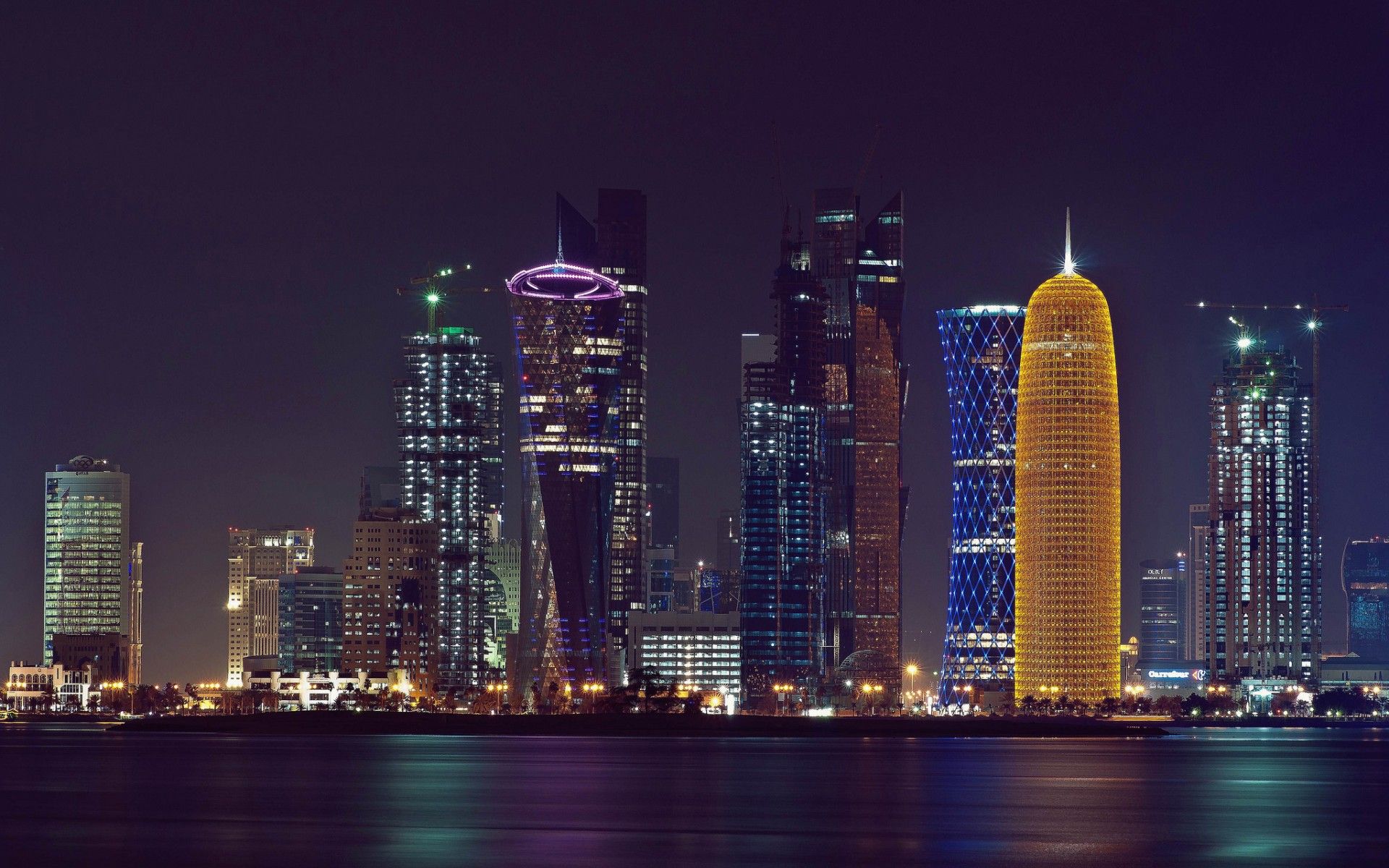 1920x1200 doha, Persian, Gulf, Qatar, Buildings, Skyscrapers Wallpaper HD / Desktop and Mobile Background