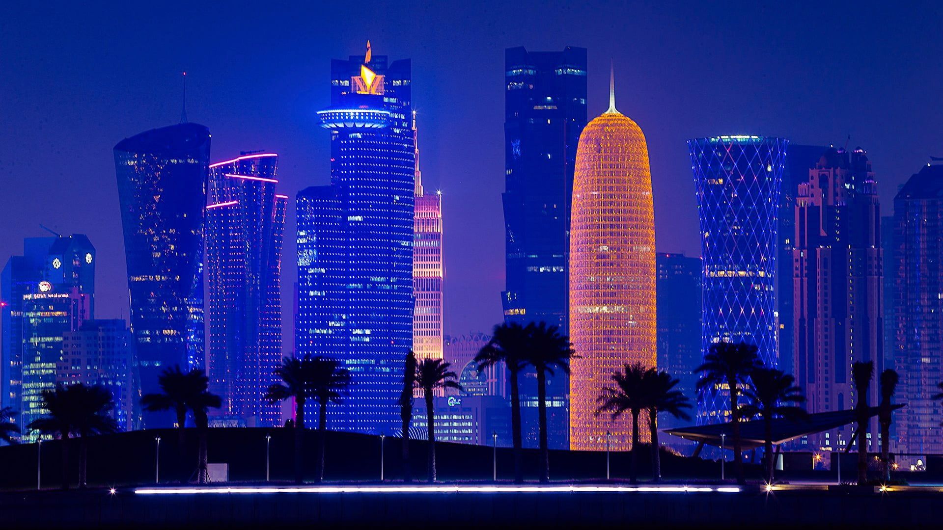 1920x1080 Qatar Cities Wallpaper
