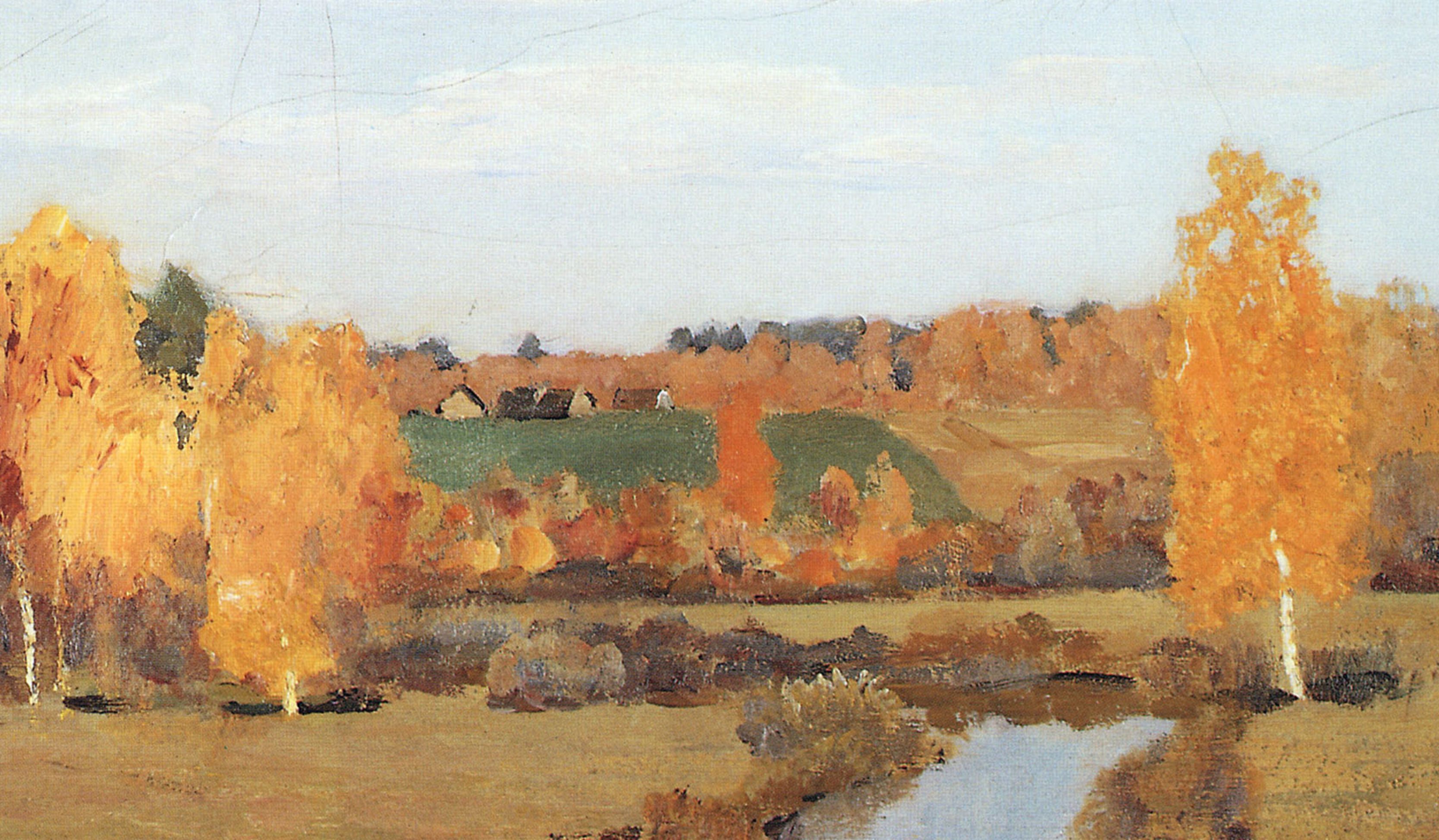 3336x1948 Isaac Levitan: Golden Autumn (1895)