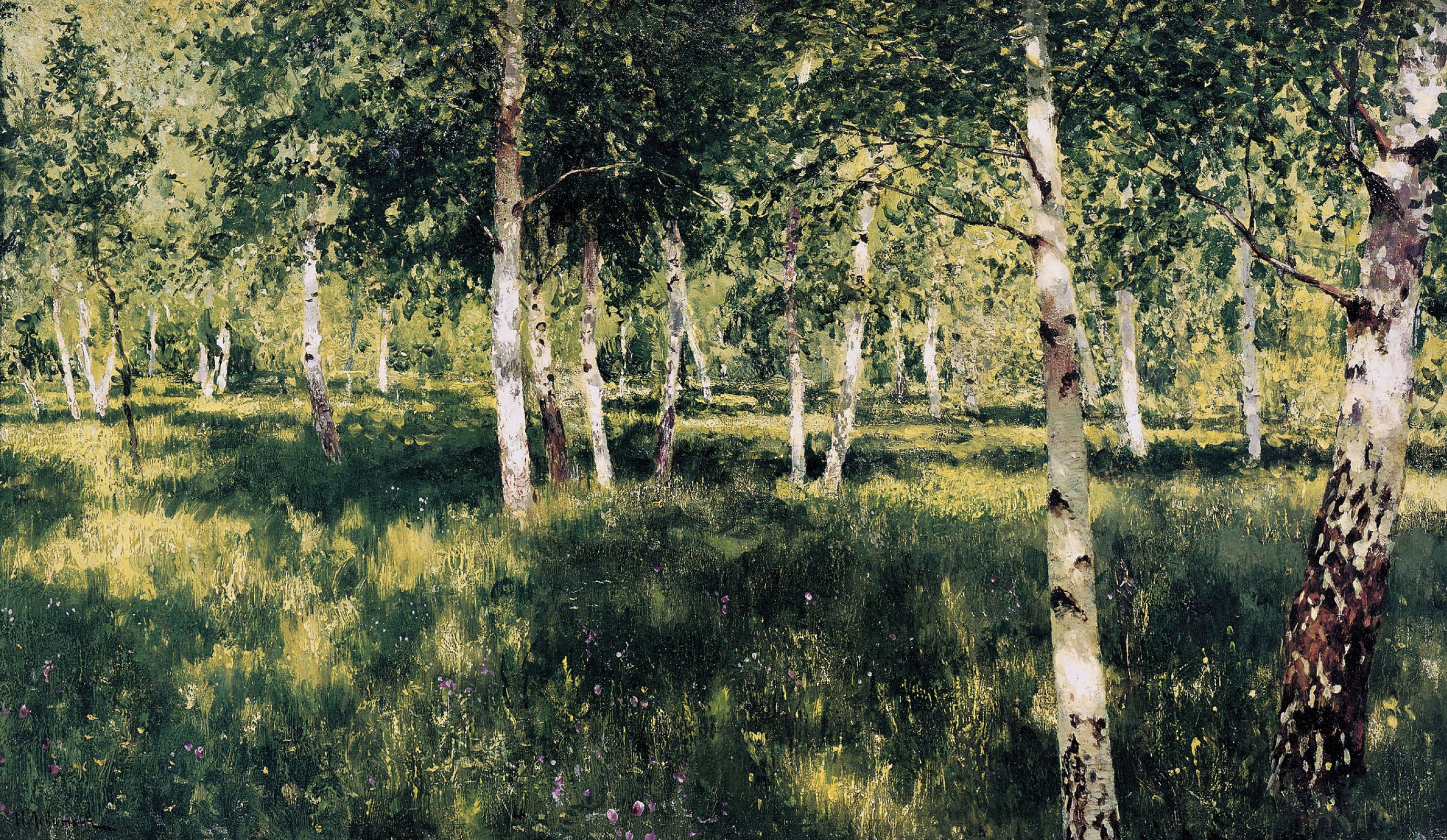 2755x1600 Buy digital version: Birch grove by Isaac Levitan, Moscow