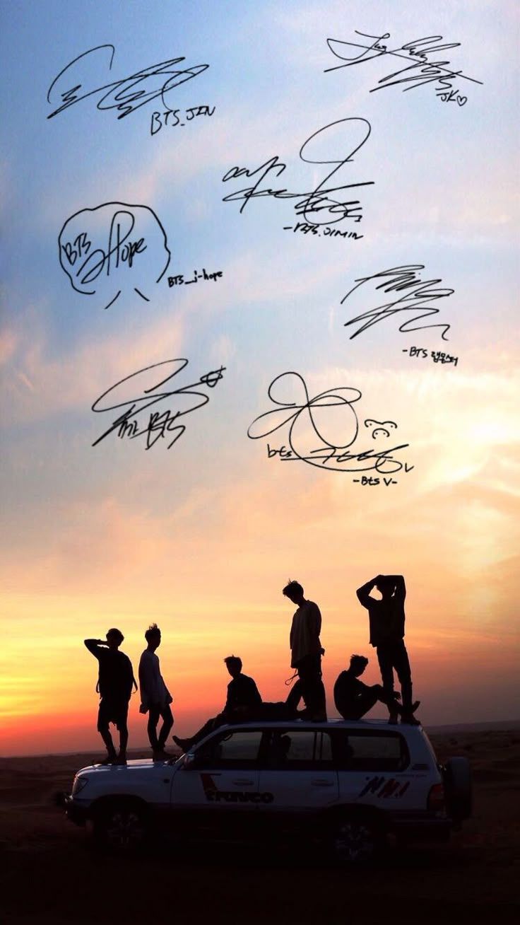 736x1308 Bts Signature Wallpaper ✨. Bts lock screen, Bts watch wallpaper, Autograph for friends