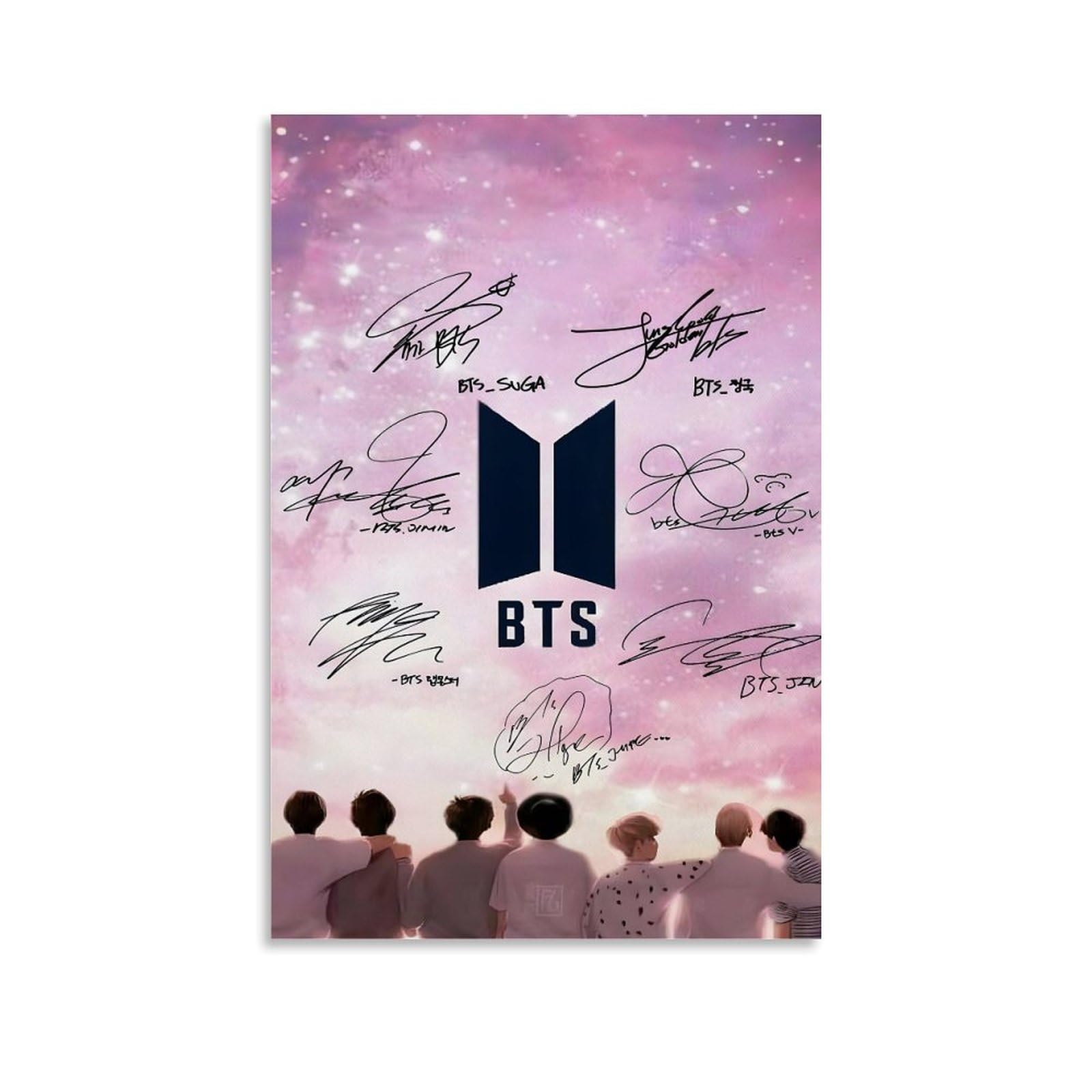 1600x1600 Bts Signed Art Poster Family Bedroom Decoration Send Friends Coupleprint Poster .BTS. Youth Group Signature Picture Print Art Poster. Poster Wall Art Decor Canvas Posters & Prints Album Posters Wal : Amazon.ca