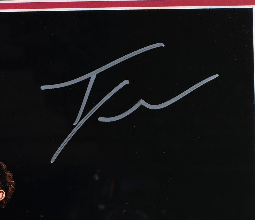 1000x862 Trae Young Signed Framed Hawks 16x20 Basketball Clean Look Photo