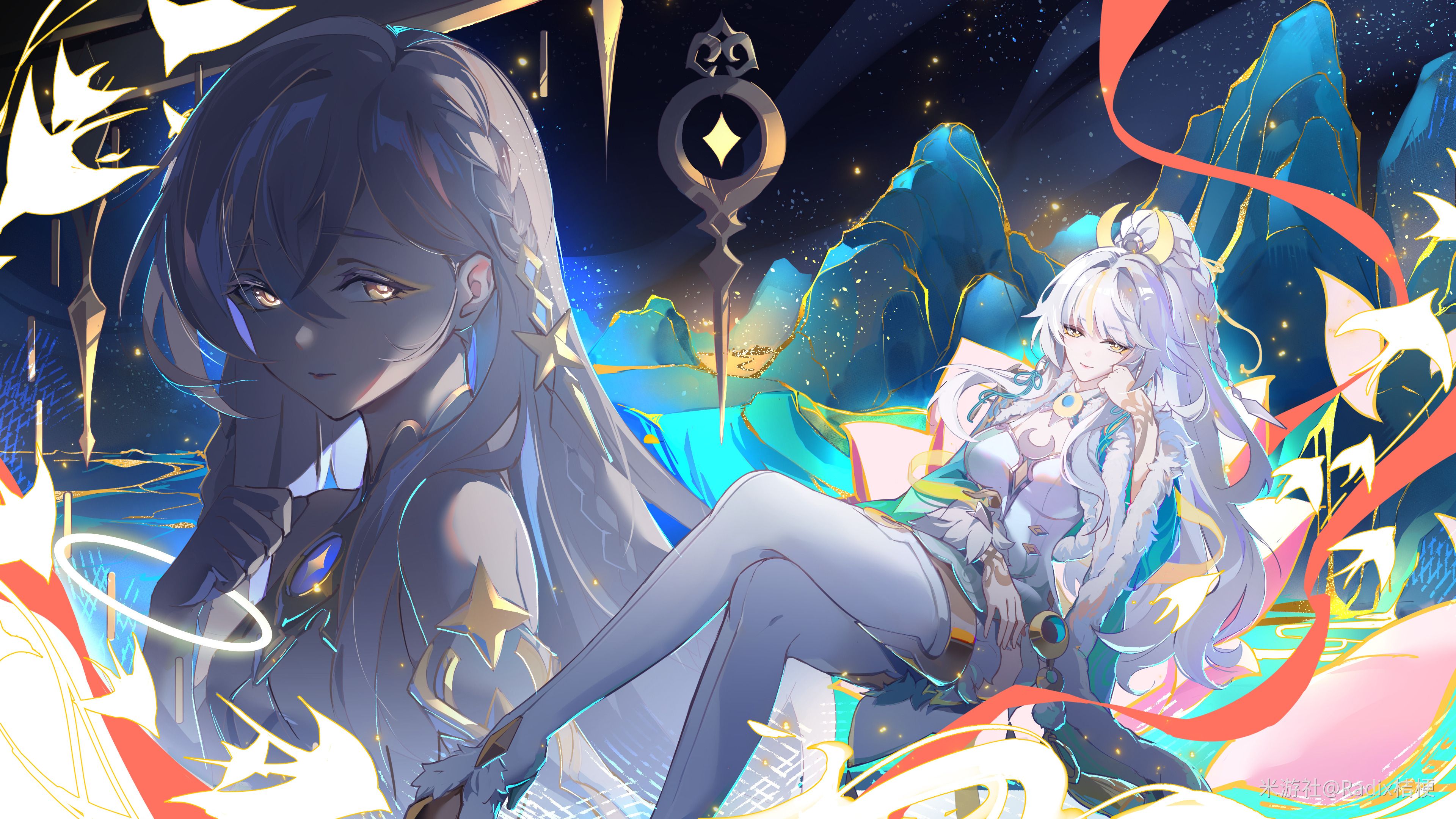 3840x2160 Zibai Impact Anime Image Board