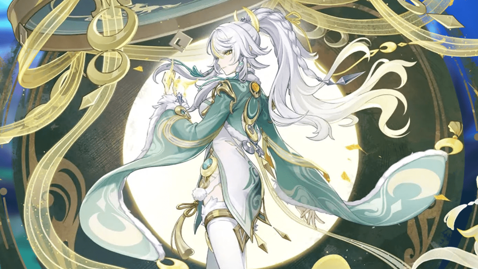 1600x900 Genshin Impact Zibai materials, kit, and Constellations