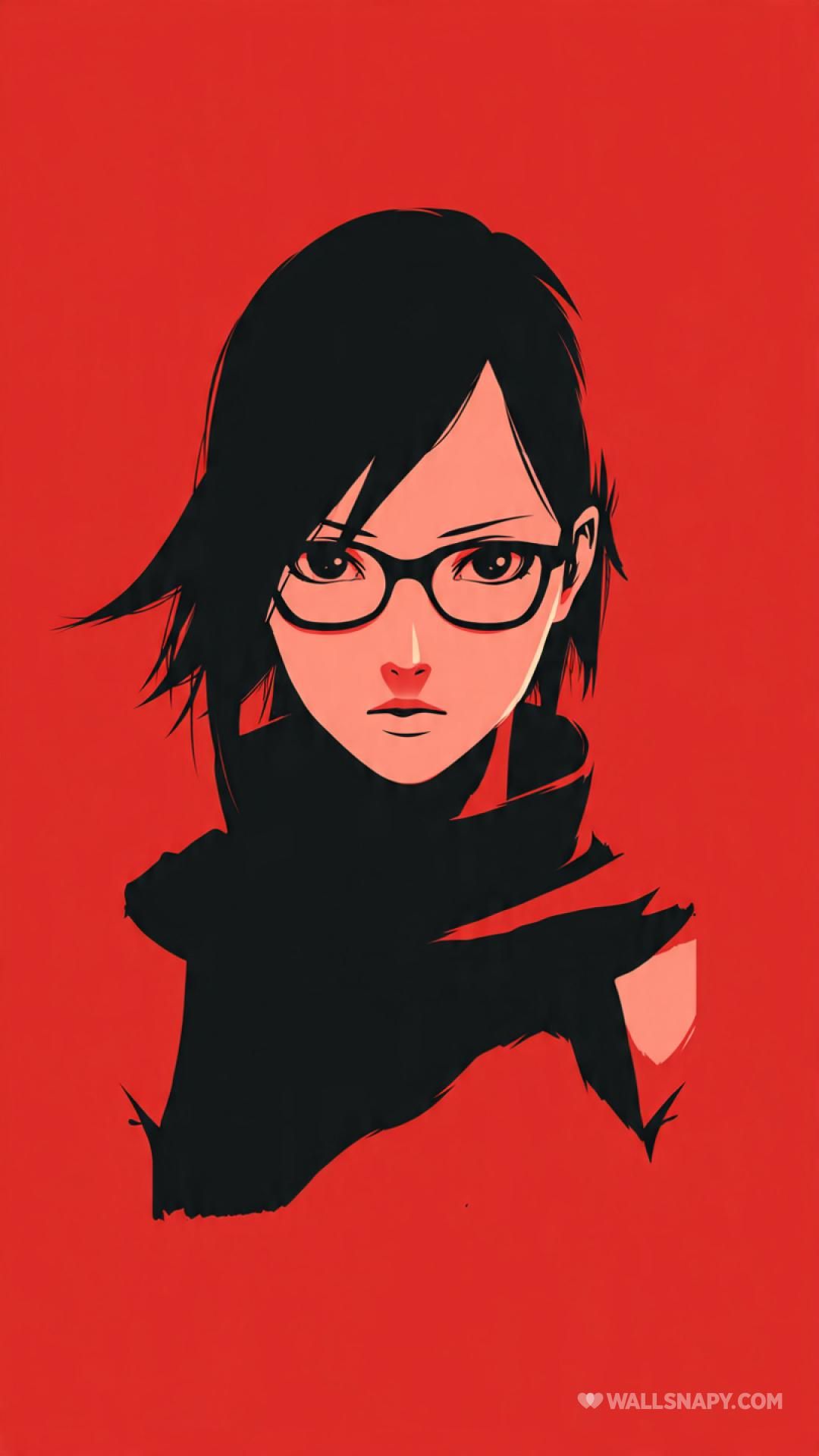1080x1920 Sarada uchiha clean minimal sharingan look wallpaper