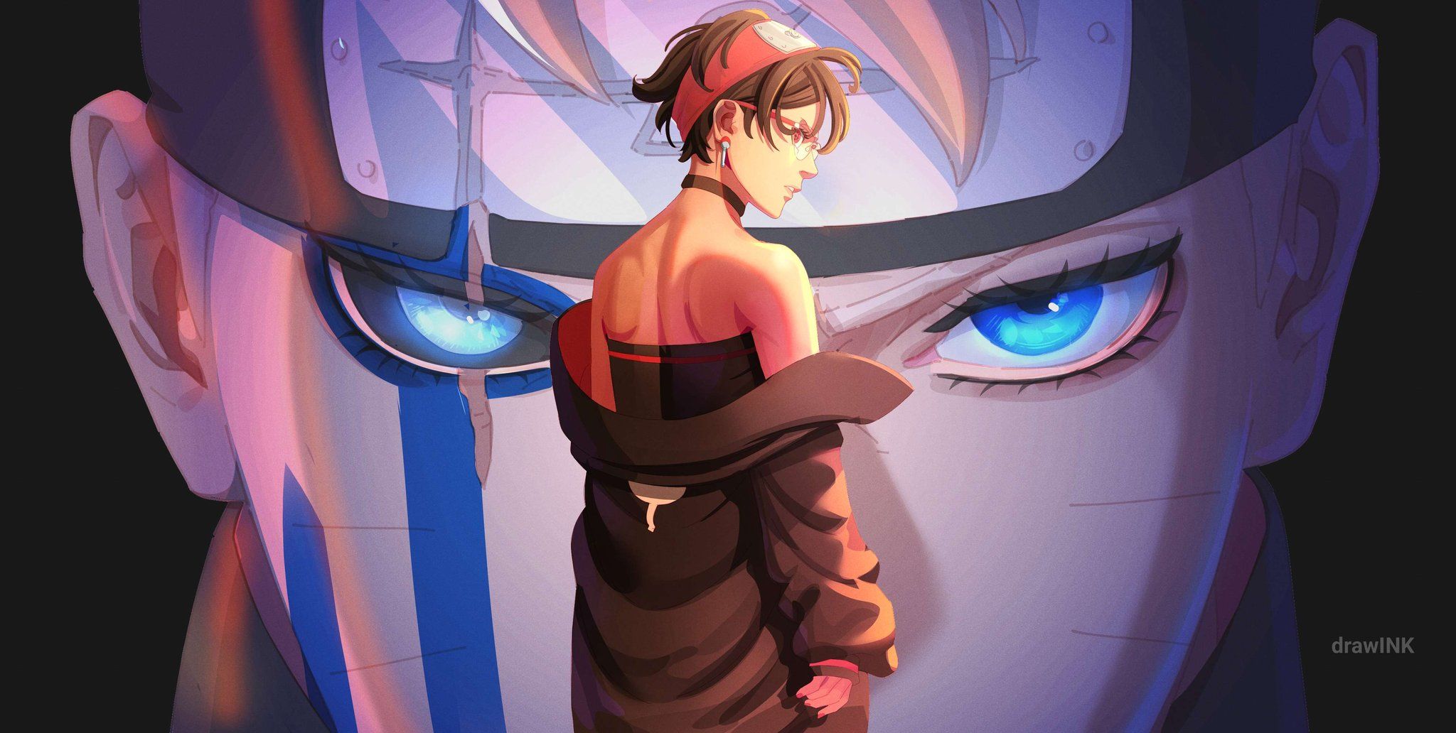 2048x1032 Unleashing the Power: Sarada Uchiha's Mangekyo Sharingan and the Rise of Ohirume