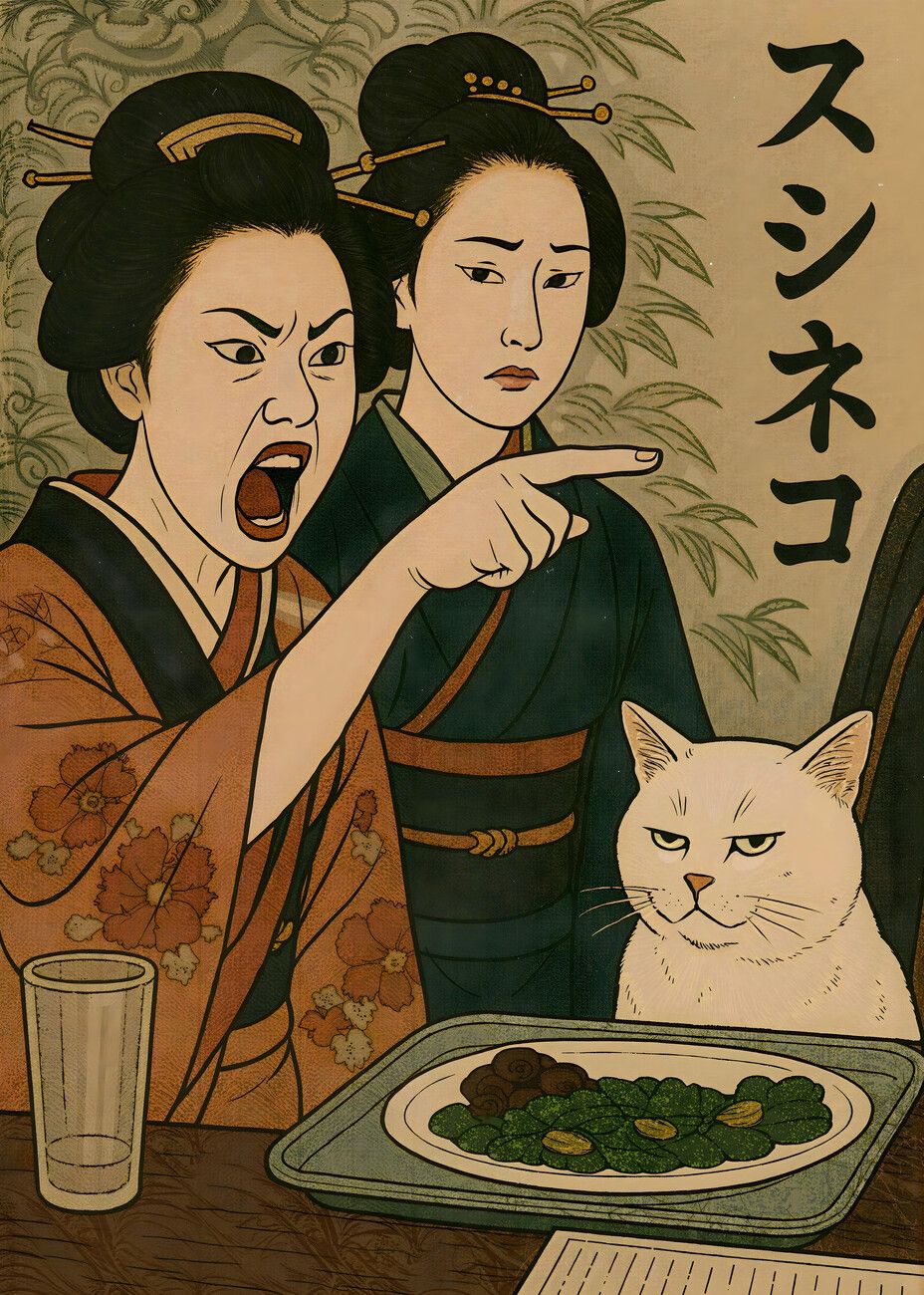 928x1300 T Shirt Woman Yelling At A Smudge Cat Japanese Meme