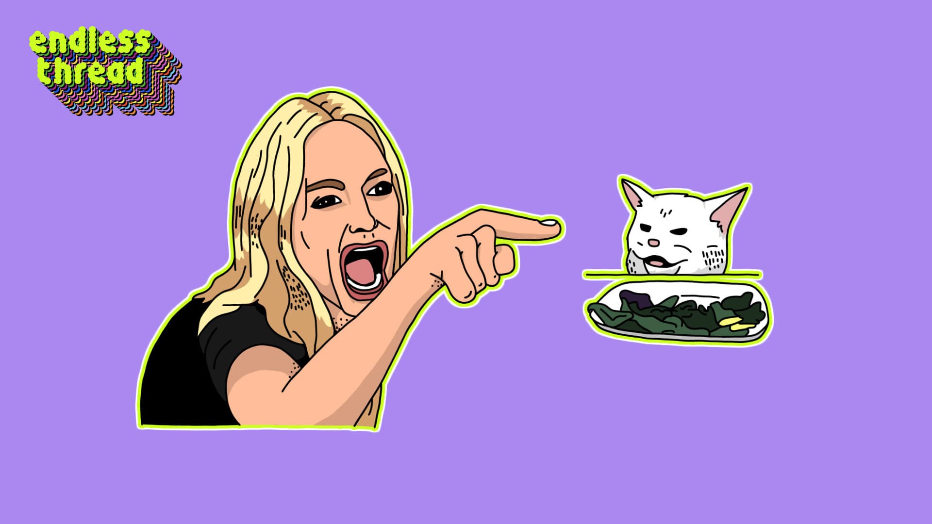 1920x1080 Dear Sugars presents: The painful, untold story behind the 'Woman Yelling at a Cat' meme