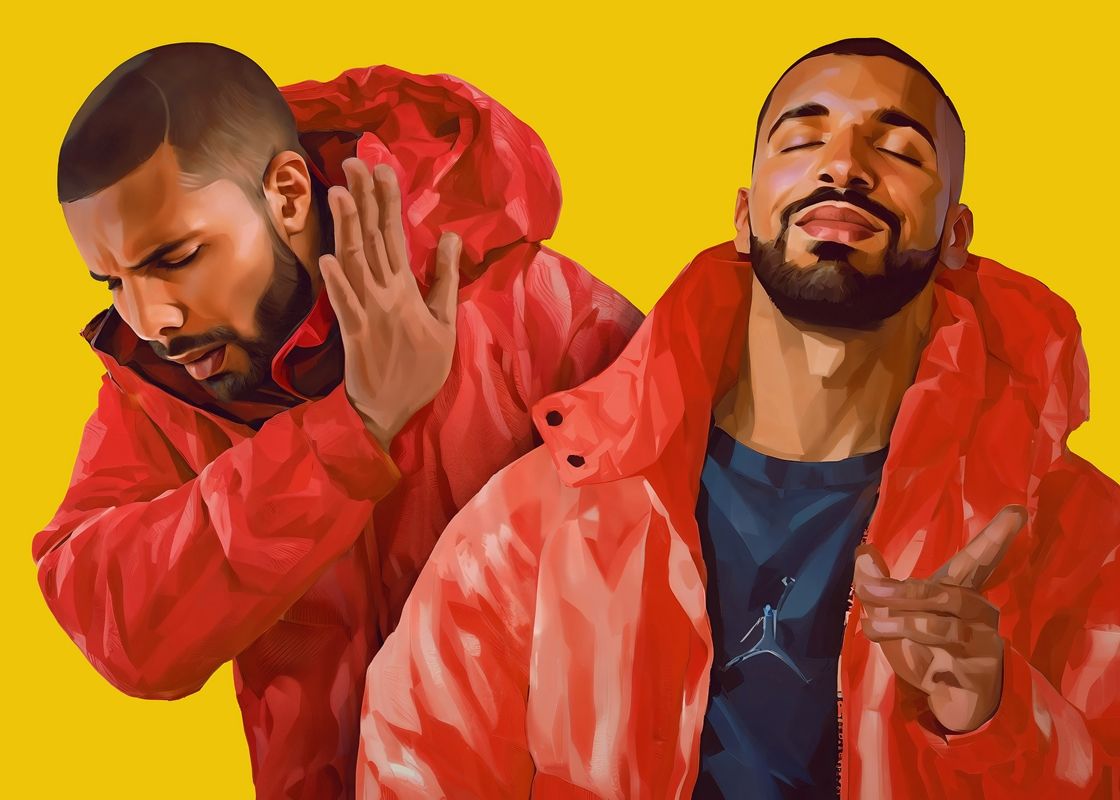 1120x800 Drake Meme Drakeposting Art posters & prints