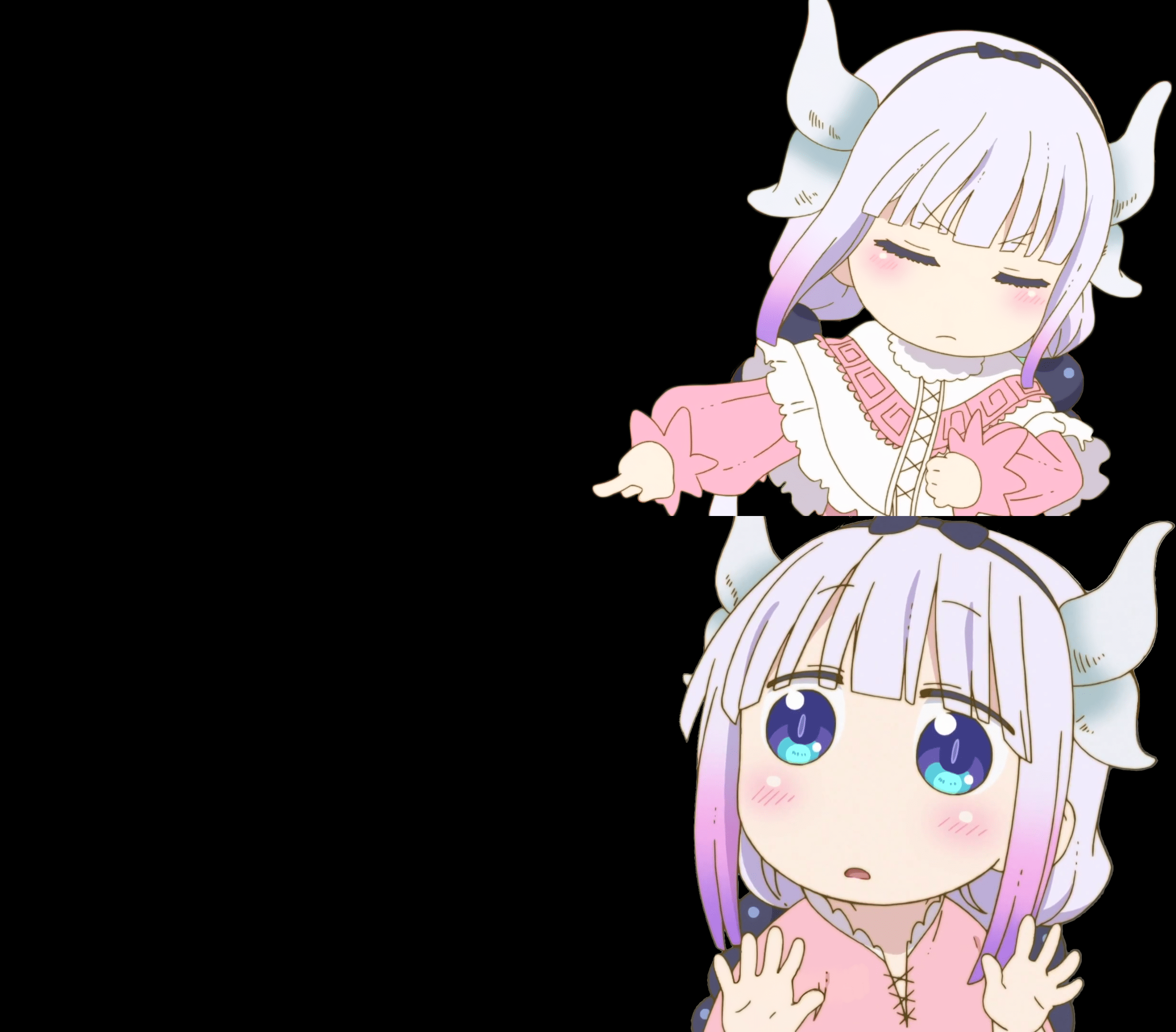 2460x2160 Drakeposting Template with Kanna