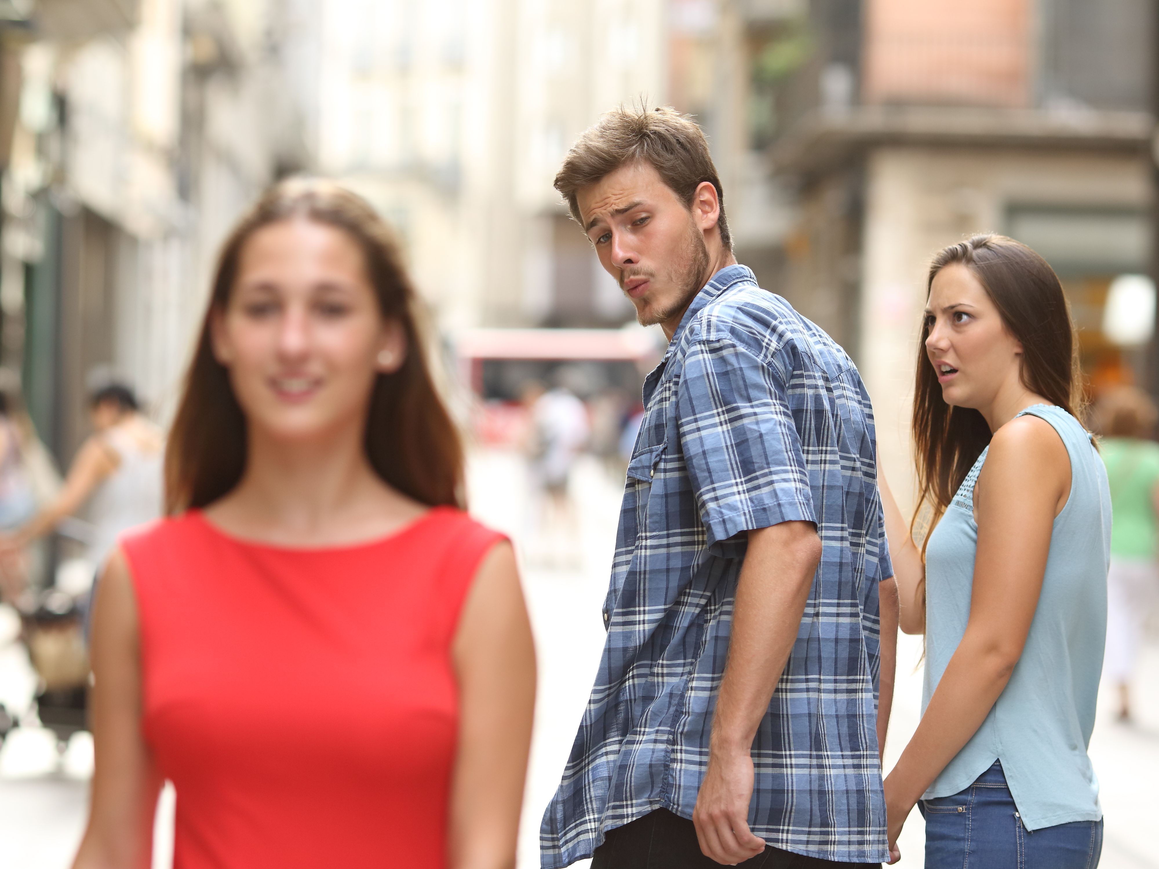 4000x3000 The Distracted Boyfriend Meme Just Took Place in Real Life