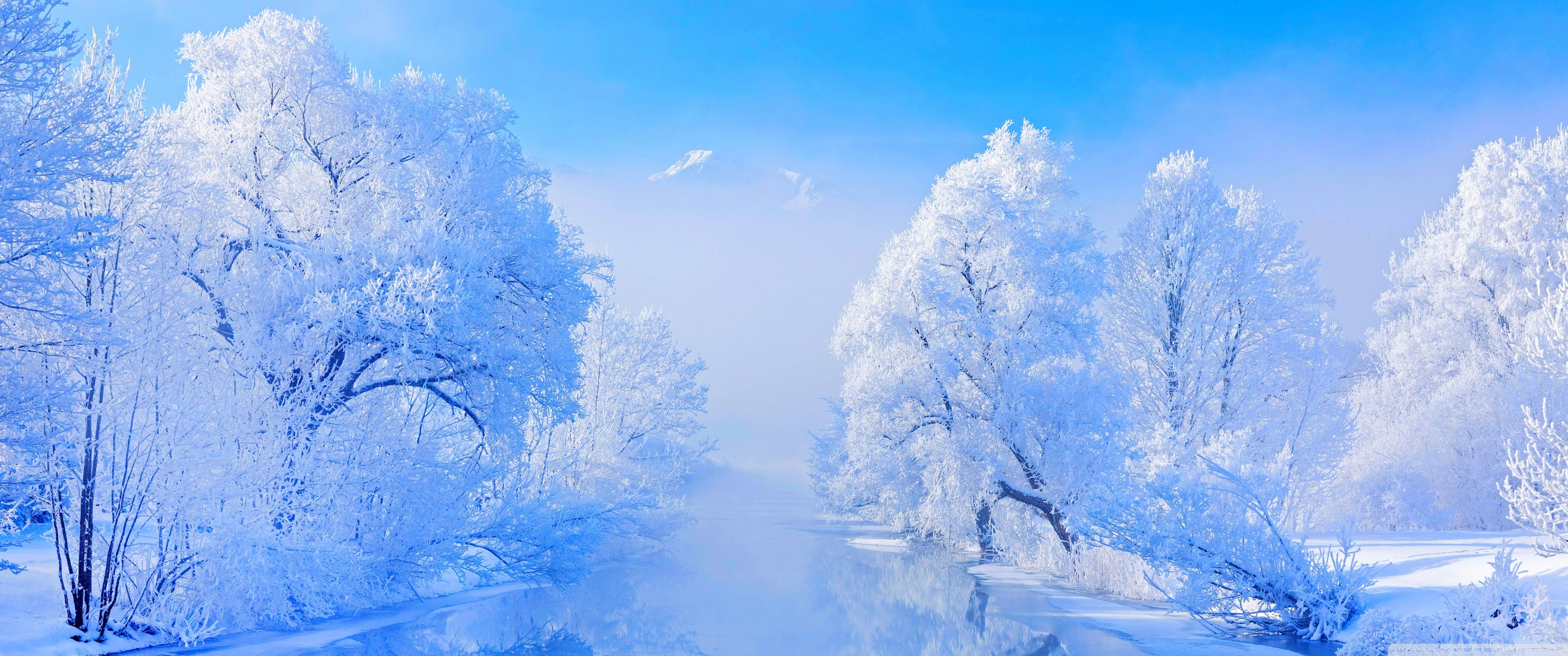 3440x1440 Frozen Winter Landscape 4K UHD Wallpaper for UltraHD Desktop and TV : Widescreen and UltraWide Display : Dual Monitor : Smartphone and Tablet Devices