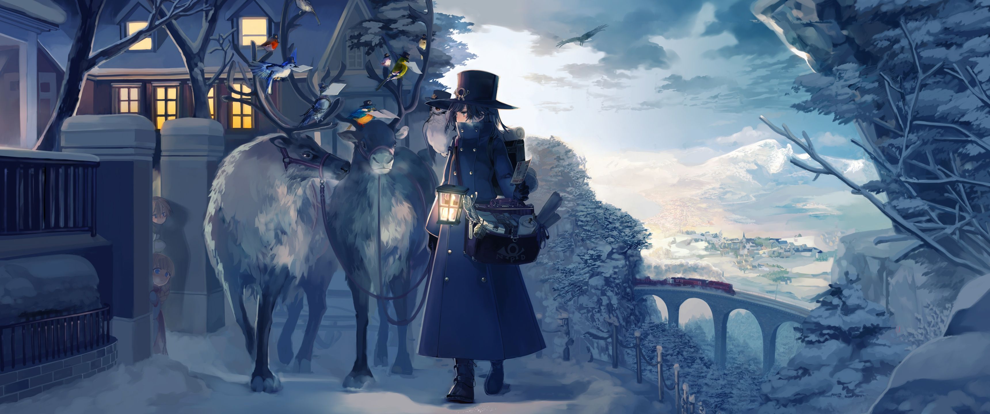 3440x1440 Free house, animals 3K wallpaper for desktop and phone
