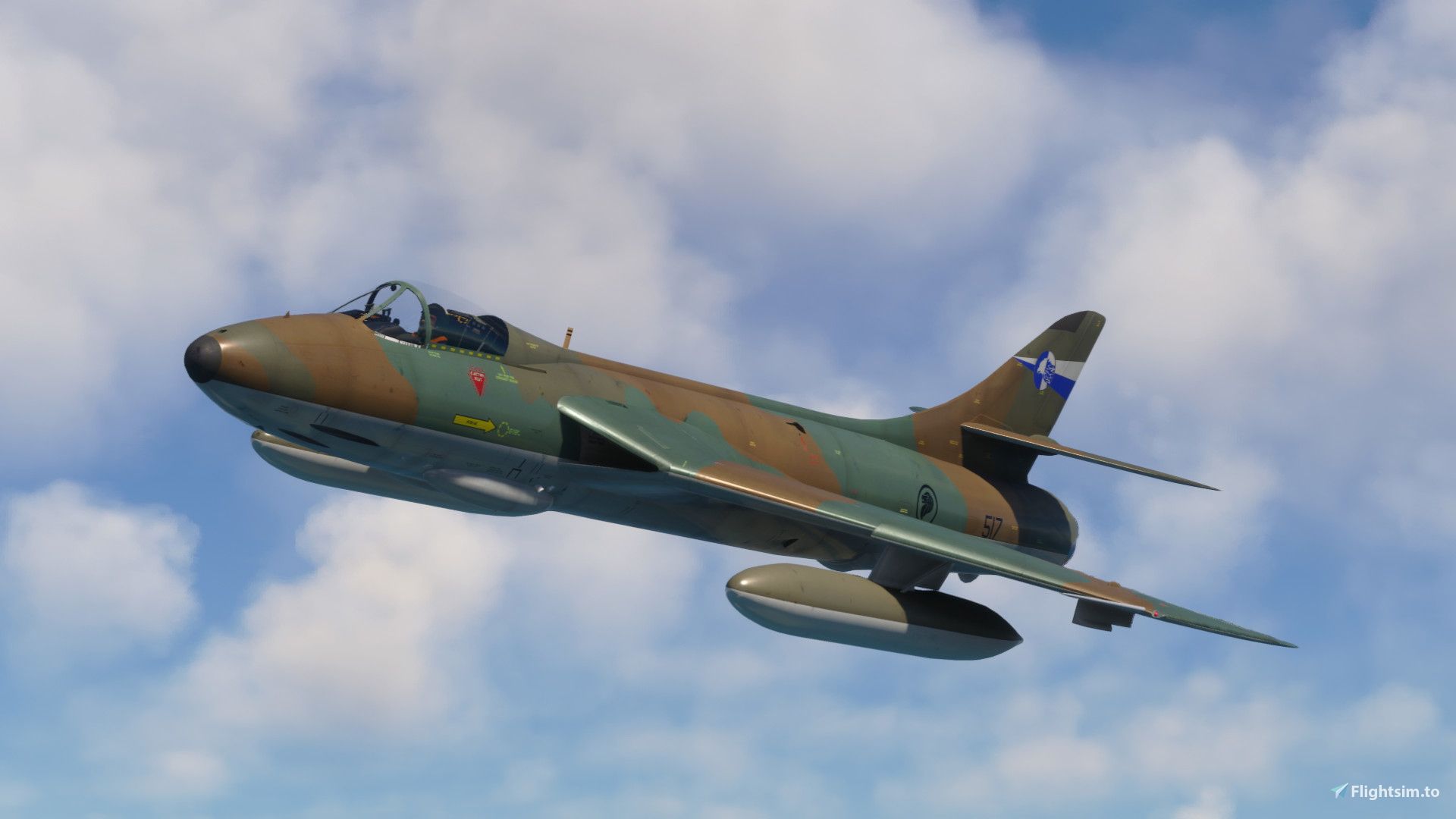 1920x1080 Hawker Hunter FGA9 FR74A XJ689 RSAF517 Liveries For MSFS