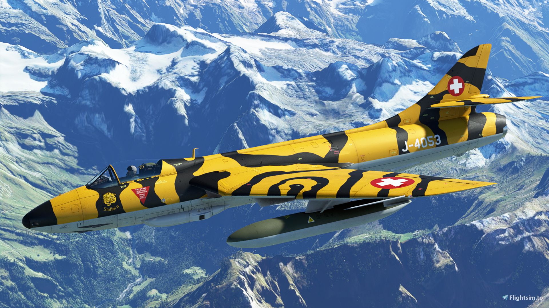 1920x1080 Dave Garwood Hunter Mk58 J 4053 Liveries For MSFS