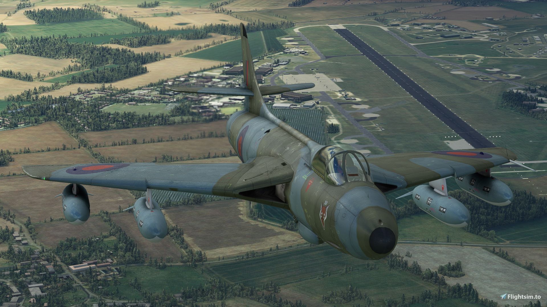 1920x1080 Dave Garwood Hunter F6 RAF XF383 Liveries for MSFS