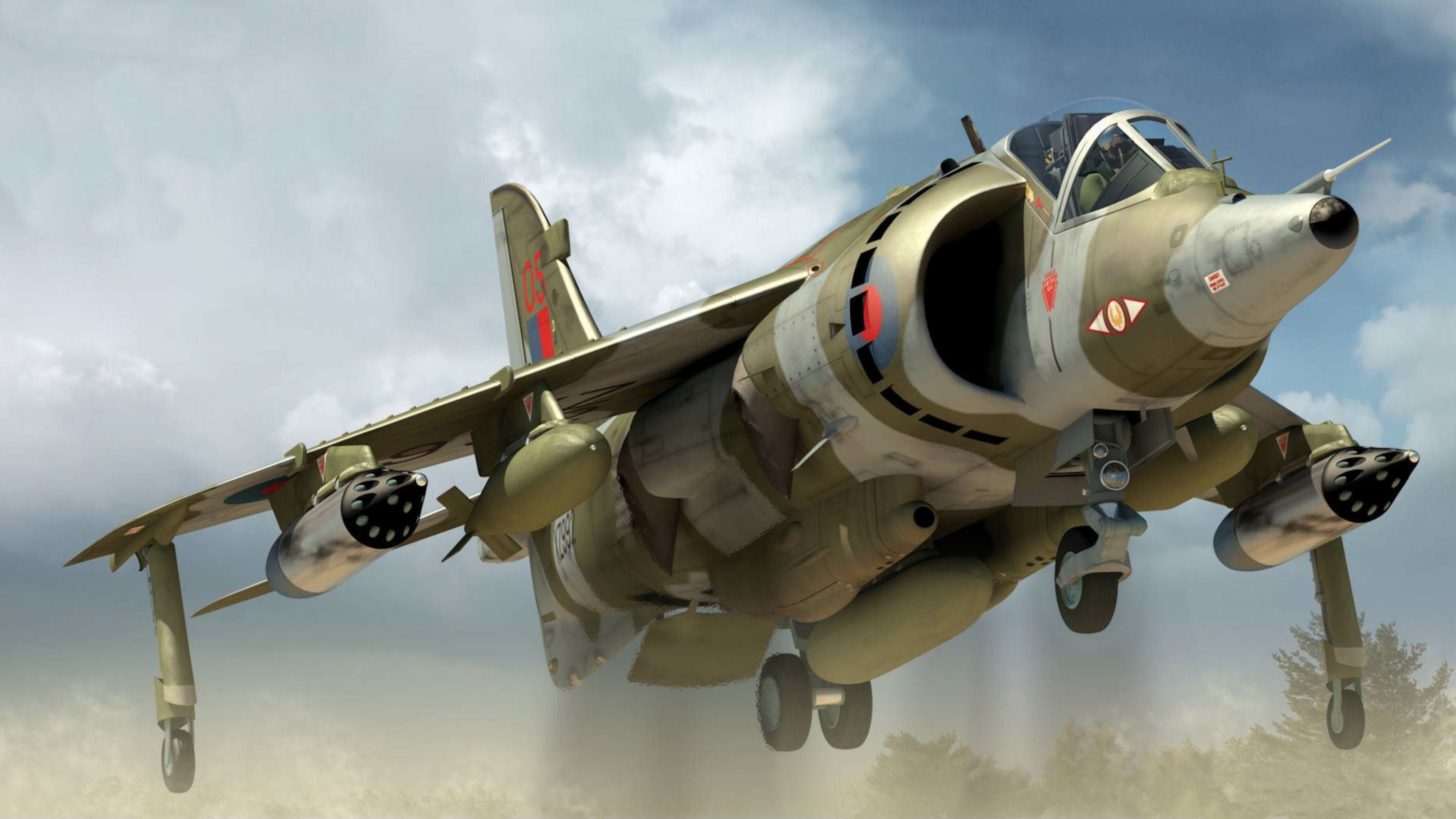 3840x2160 4K Ultra HD Hawker Siddeley Harrier Wallpaper Free 3840x2160 High Quality Background