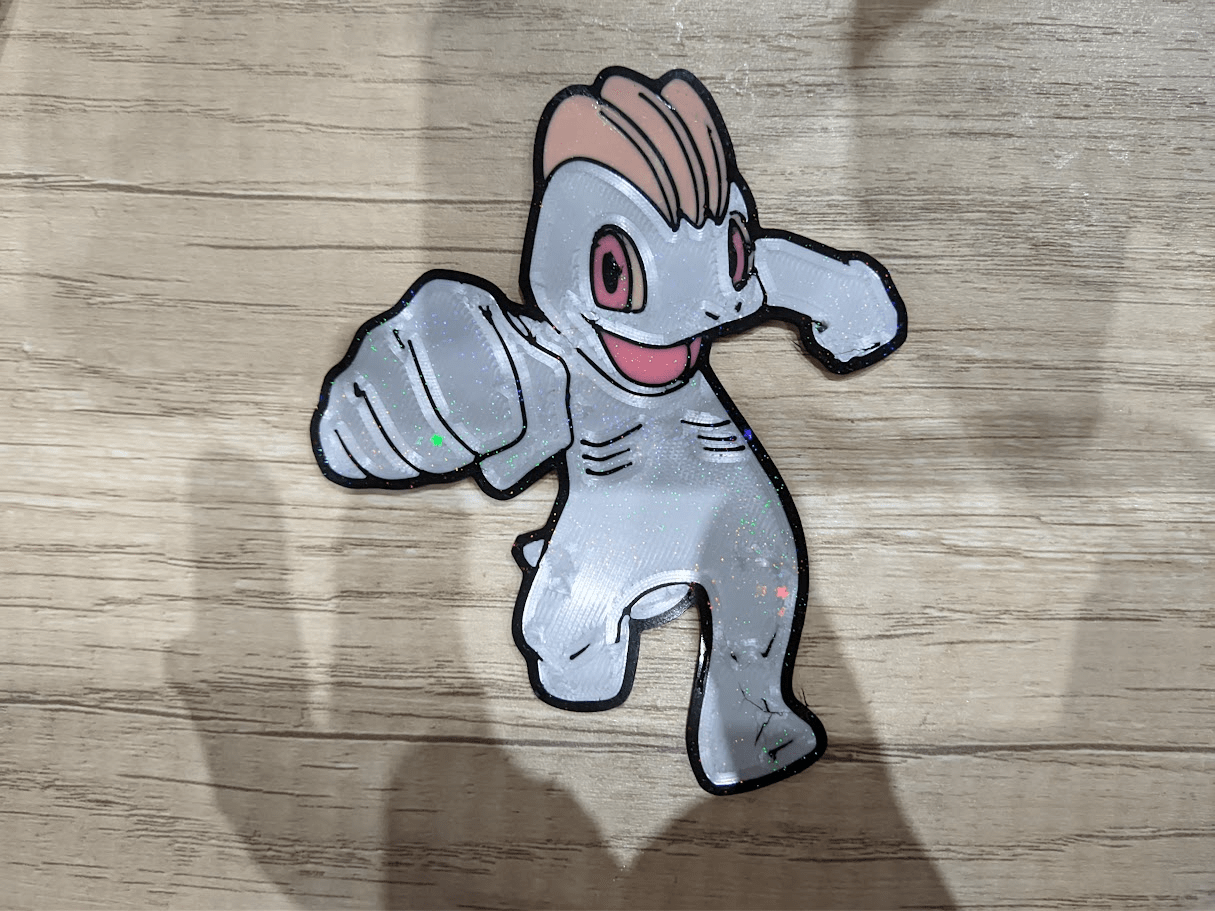 1215x911 Machop Wall Art 3D Print Model