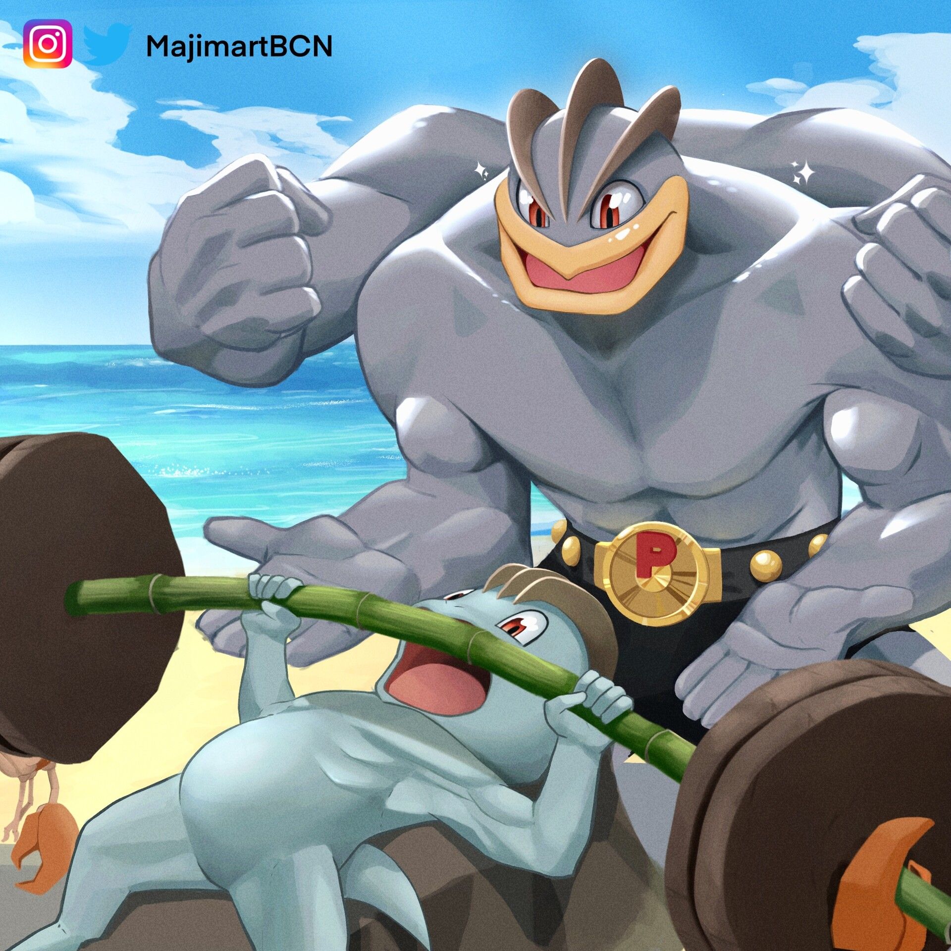1920x1920 Machop x Machamp