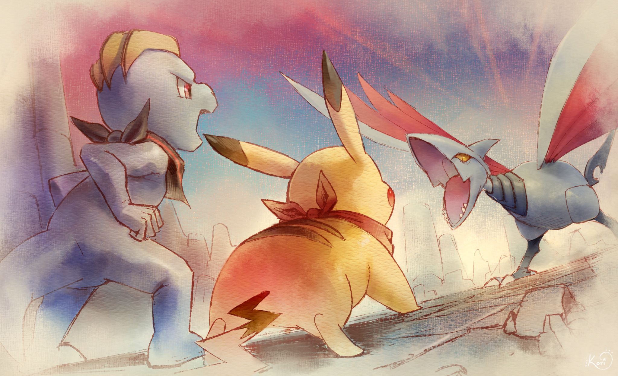 2048x1247 Machocémon. Anime Image Board