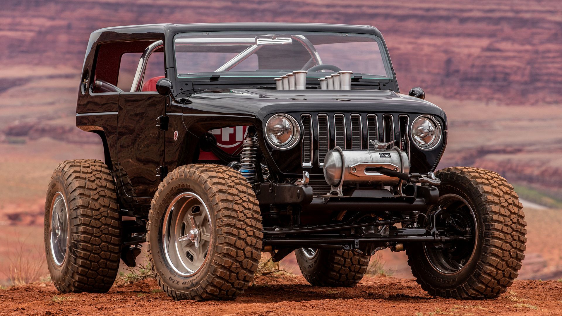 1920x1080 Phone wallpaper: Vehicles, Jeep Quicksand Concept, Black Car, Car, Concept Car, Off Road, Jeep 489151