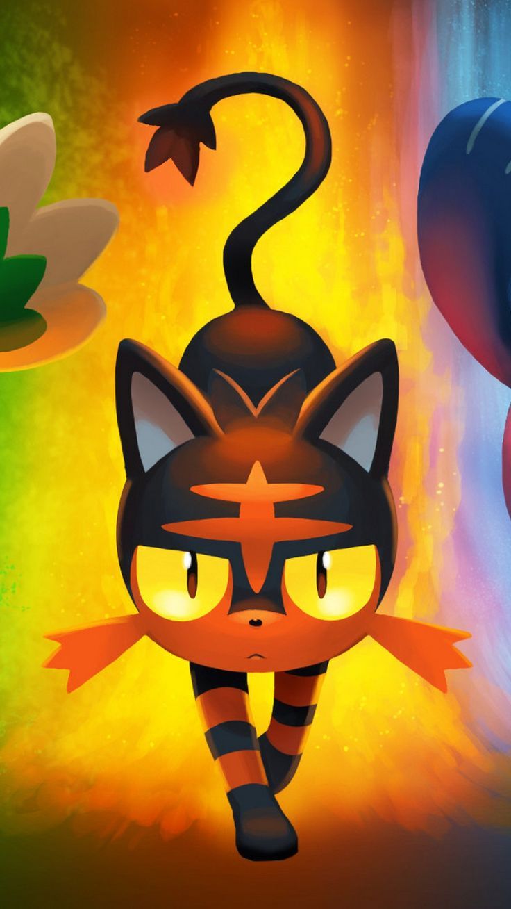 736x1308 Pokemon iPhone 7 Wallpaper HD Phone Wallpaper HD. Torracat anime, Litten wallpaper, Meowth background