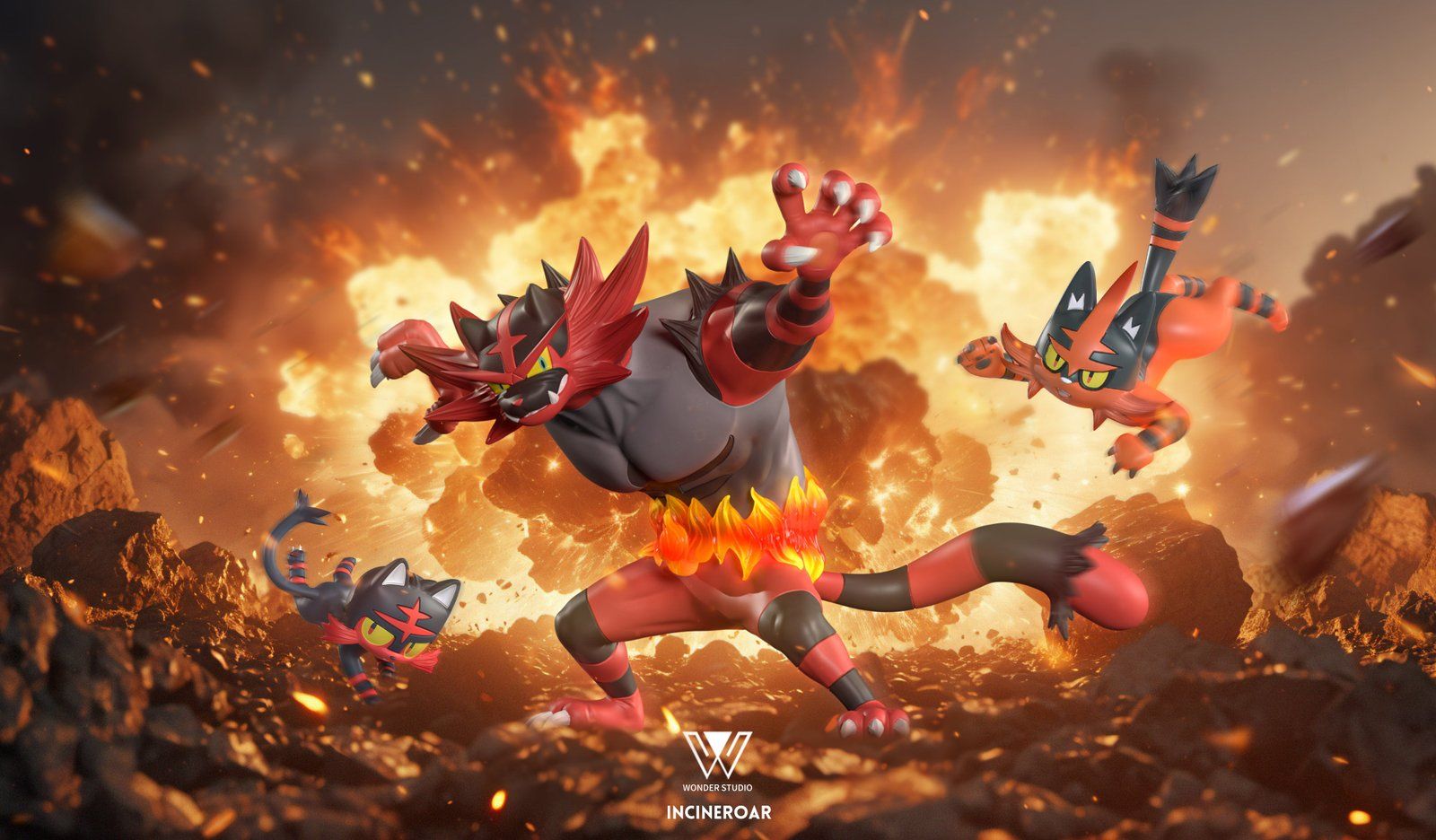 1600x936 REMAINING BALANCE] 1 20 Scale World Figure [WONDER] & Torracat & IncineroarÉ GALERIE