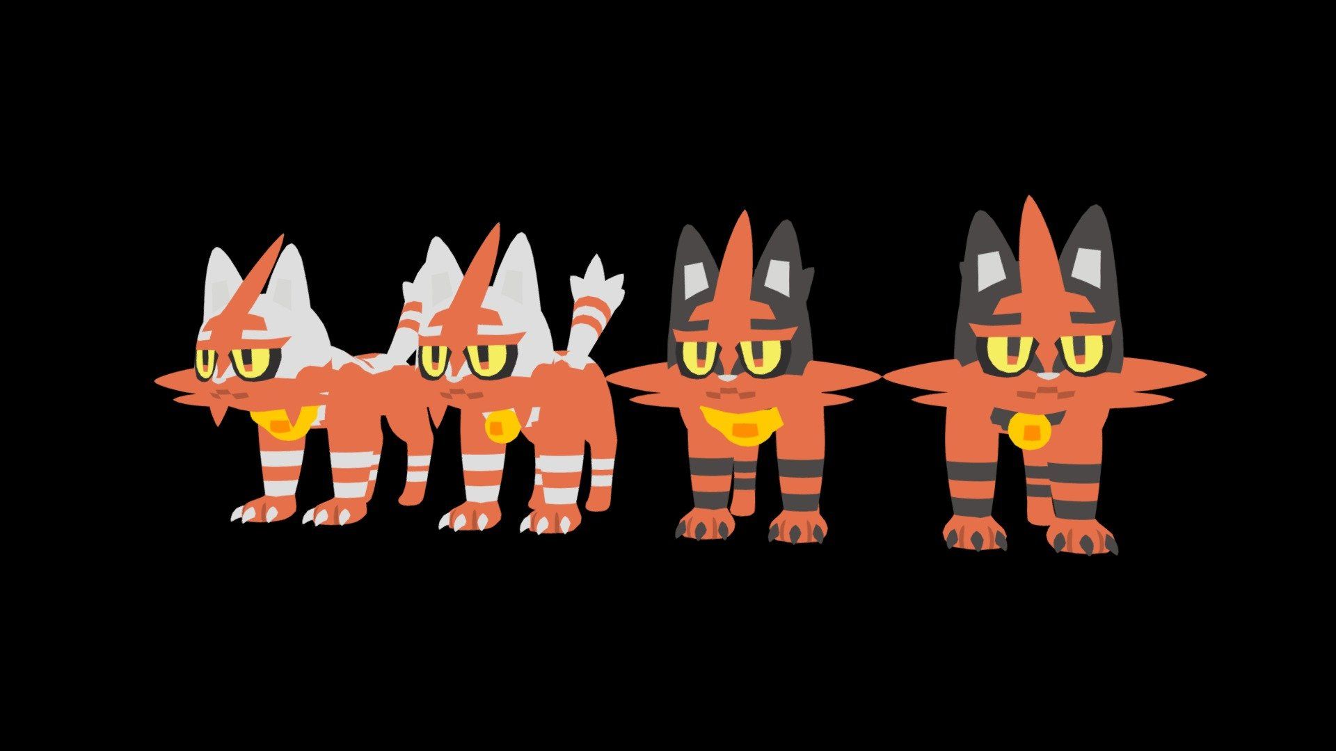 1920x1080 Torracat (Regular and Shiny Forms) Free 3D model by Mariokart07 [a76e3f8]