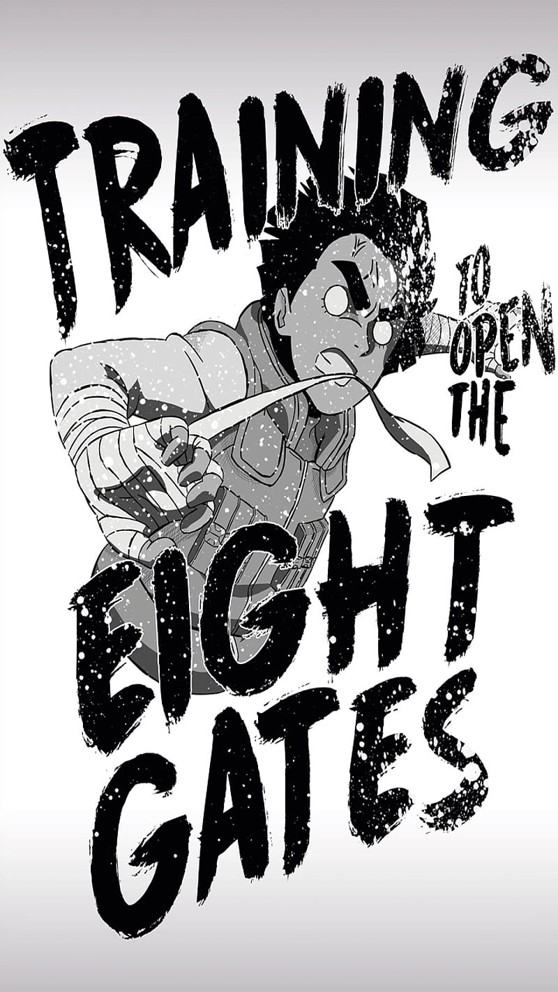 800x1422 Rock Lee, anime, eight, gai, gates, guy, konoha, lee, naruto, rock, training, HD phone wallpaper