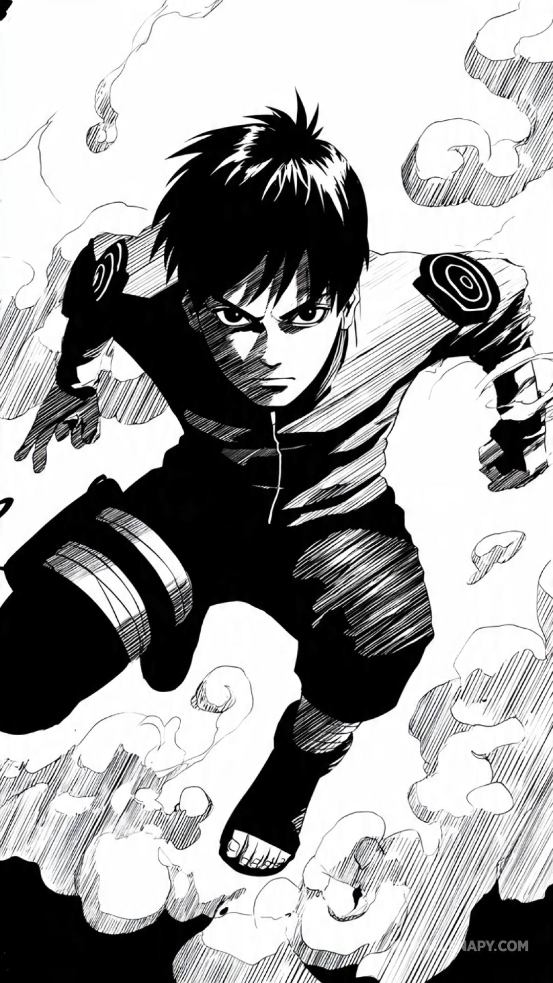 1080x1920 Rock lee premium ink line art anime wallpaper