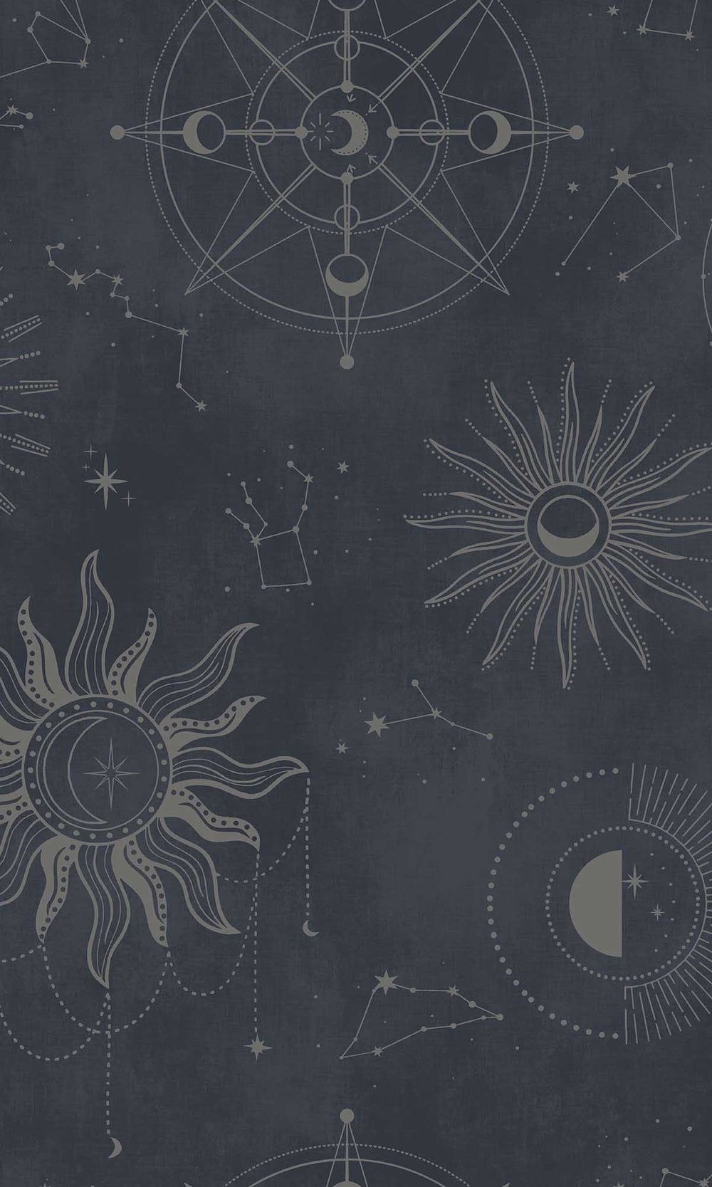 1000x1667 Navy Silver Ancient Celestial Skies Wallpaper R10091