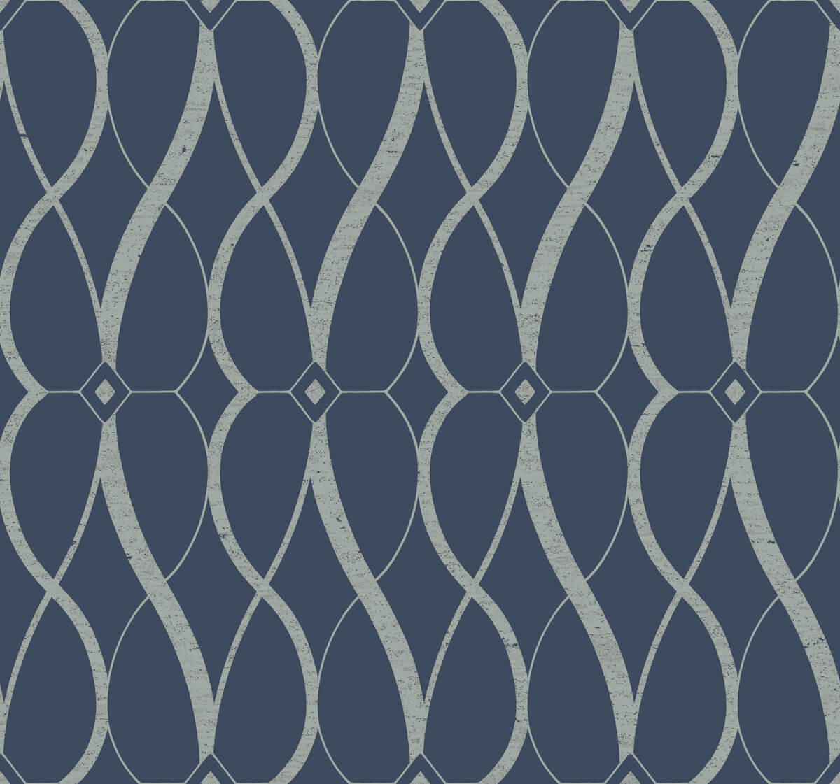 1200x1121 Graceful Geo Navy and Silver MD7174 Wallpaper