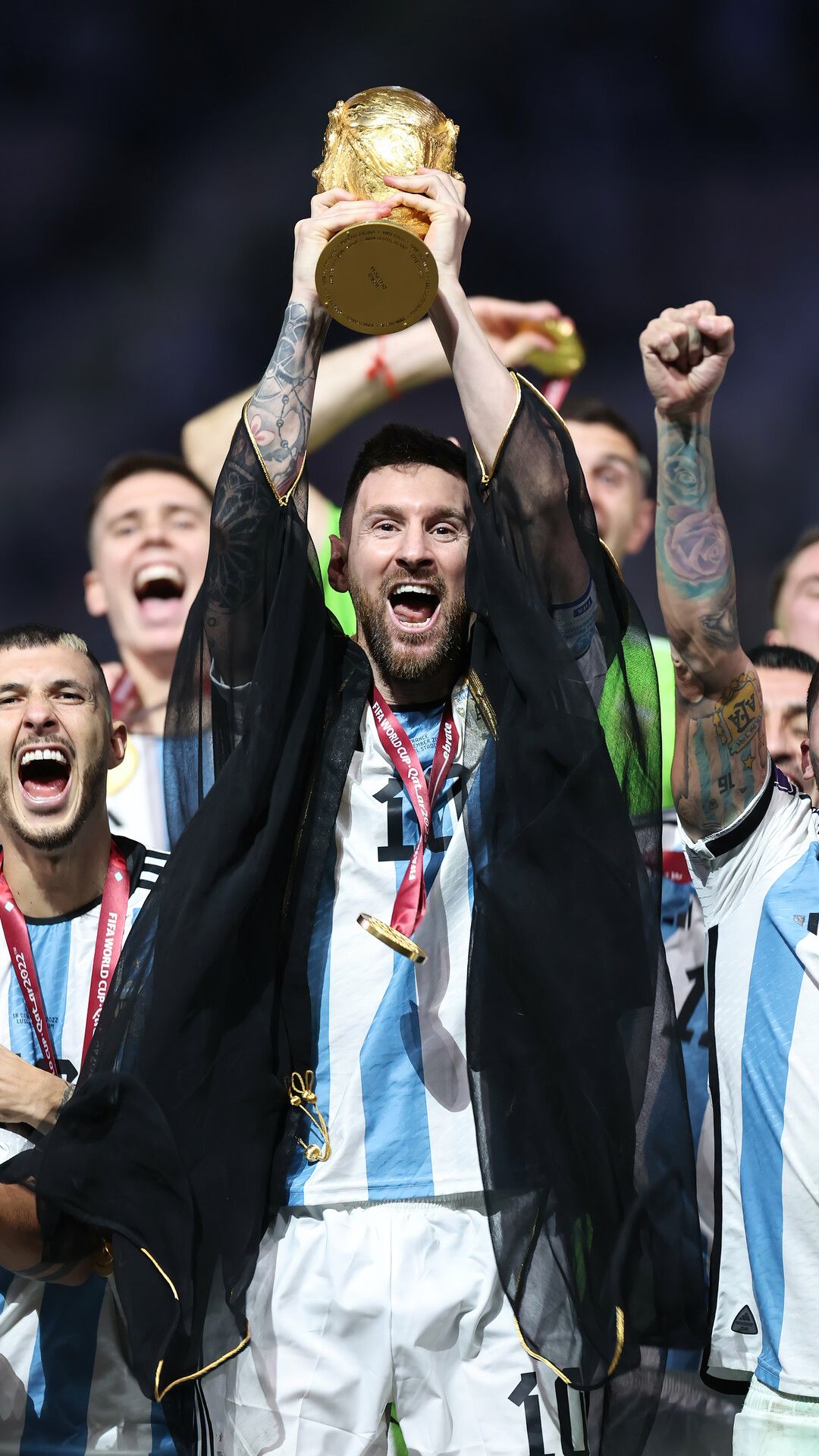 1080x1920 Lionel Messi Argentina FIFA World Cup 2022 Champion 4K Wallpaper iPhone HD Phone i