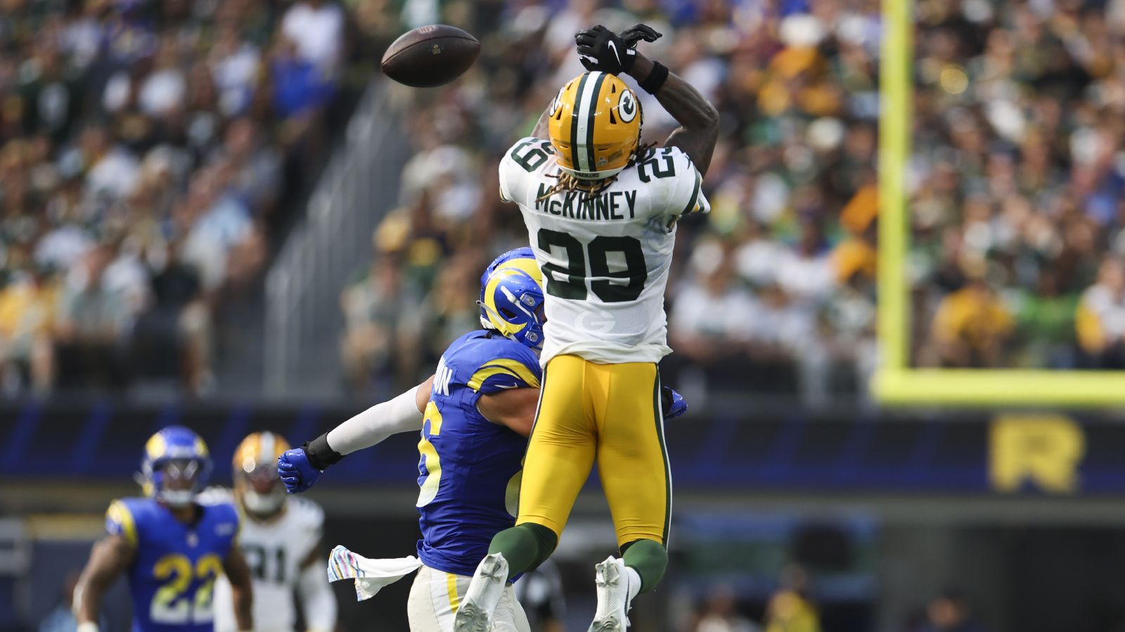 1600x900 Green Bay's Xavier McKinney becomes first since merger to have INT in first 5 games with team