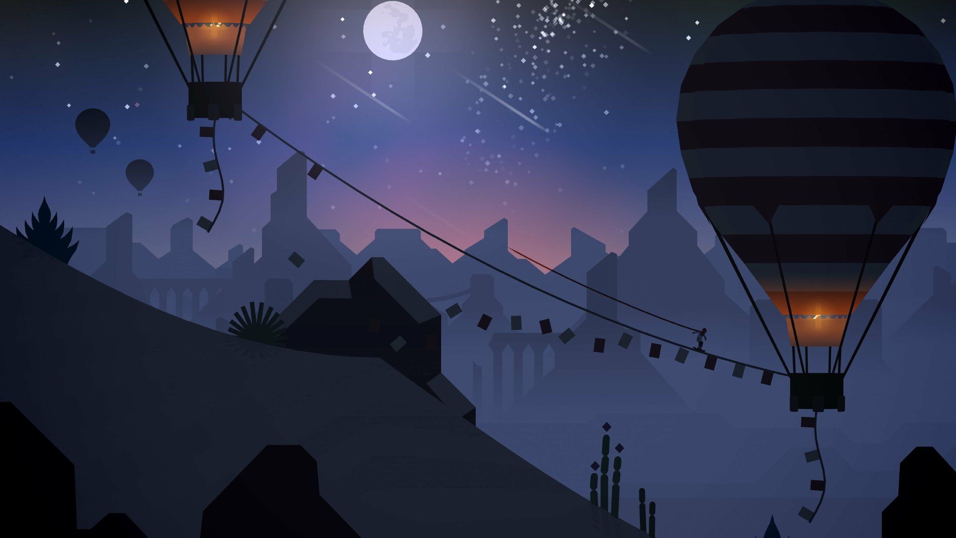 1920x1080 Alto's Odyssey: Minimalist Desert Night in 4K Ultra HD Gaming Wallpaperx2160