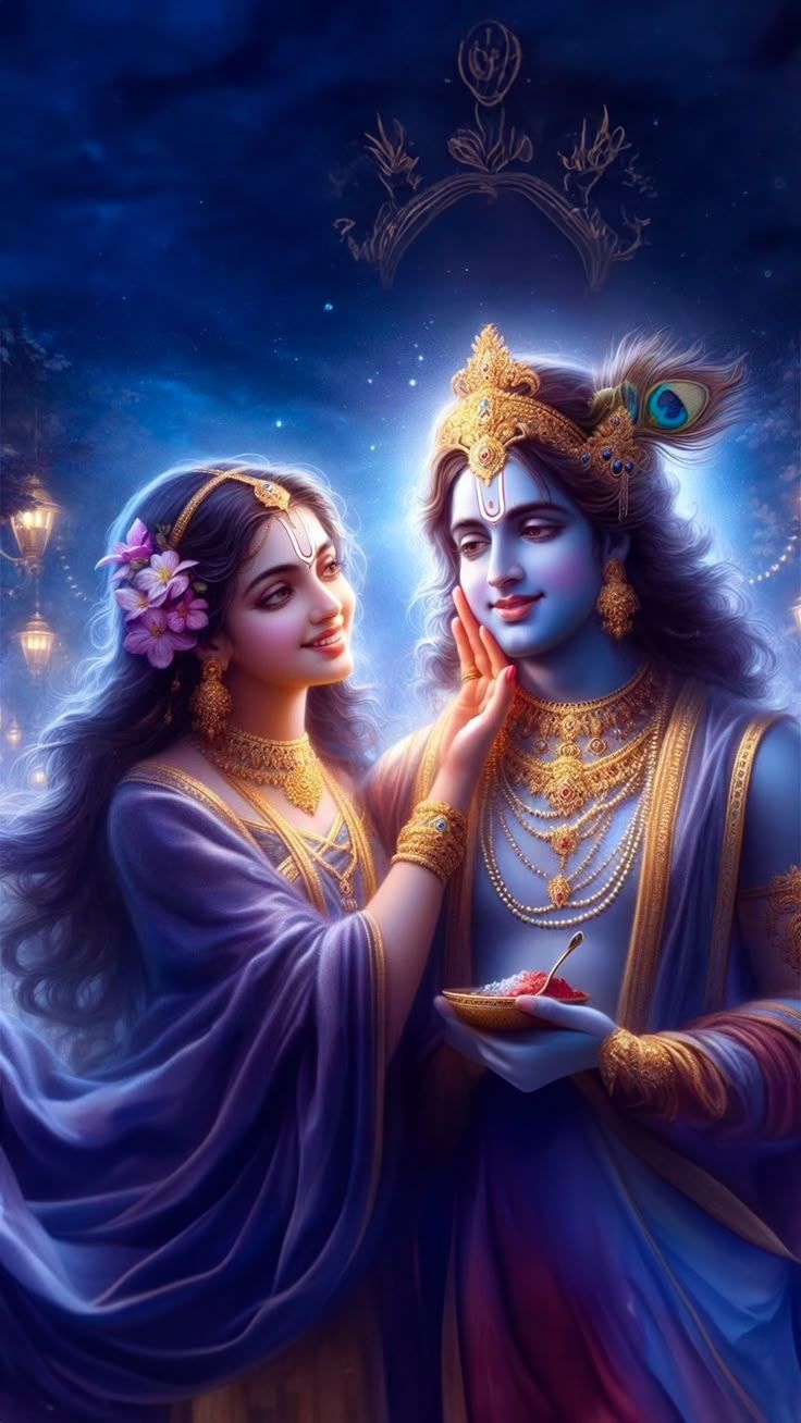 736x1308 Radha Krishna AI Image