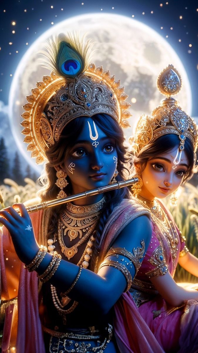675x1200 Radha Krishna AI Image