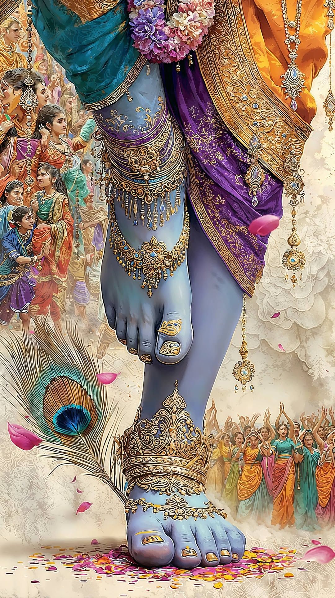 1080x1927 AI created image for Radha krishna