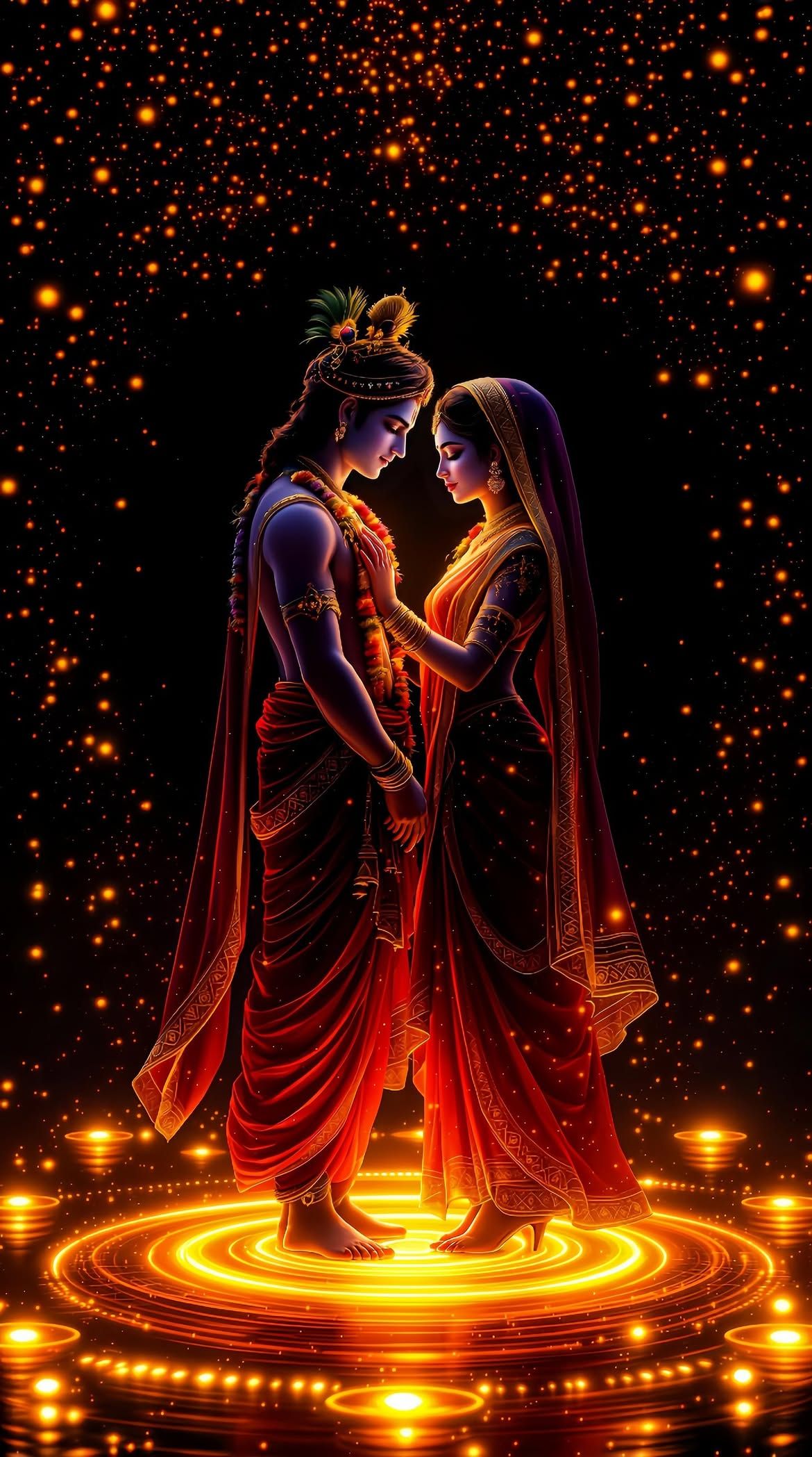 1170x2097 Radha Krishna AI Image