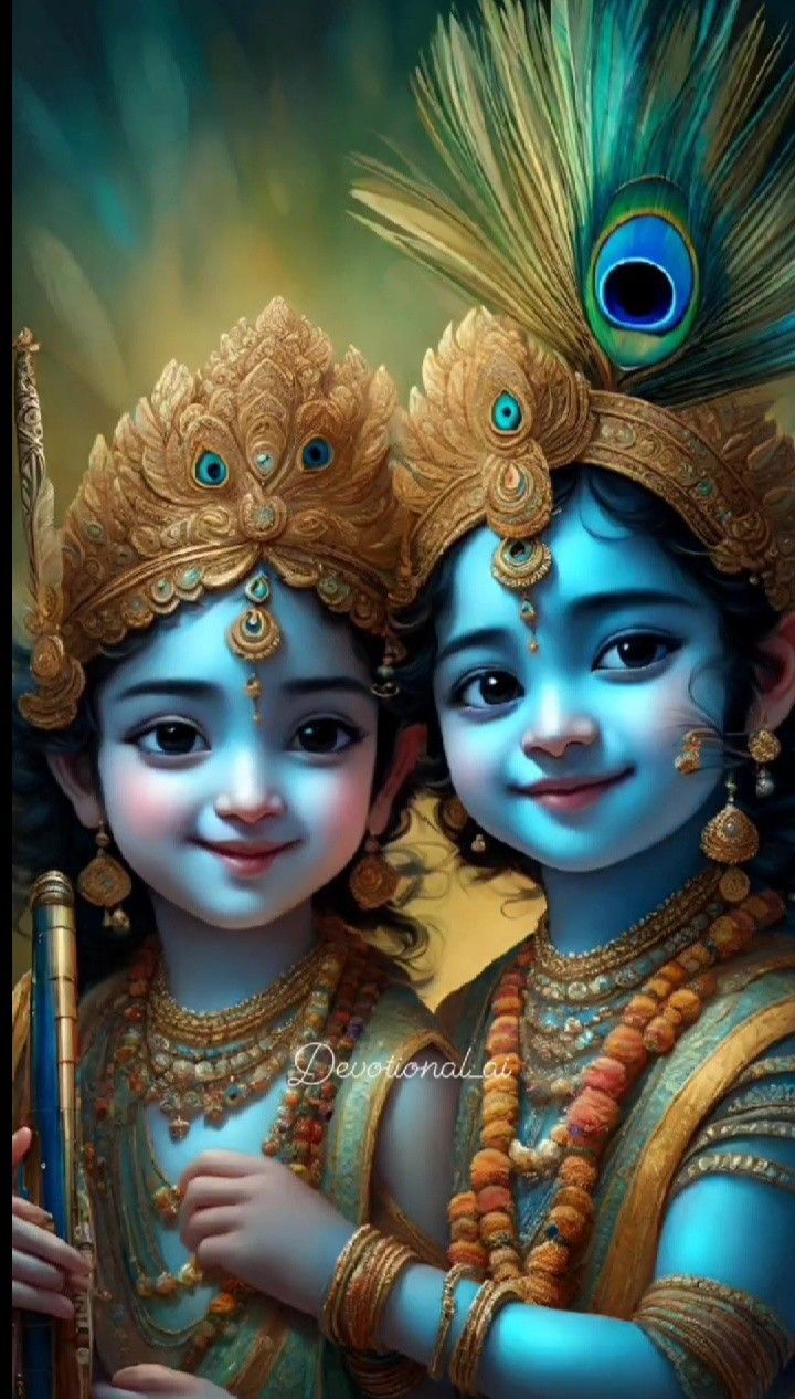 720x1266 Radha Krishna AI Wallpaper