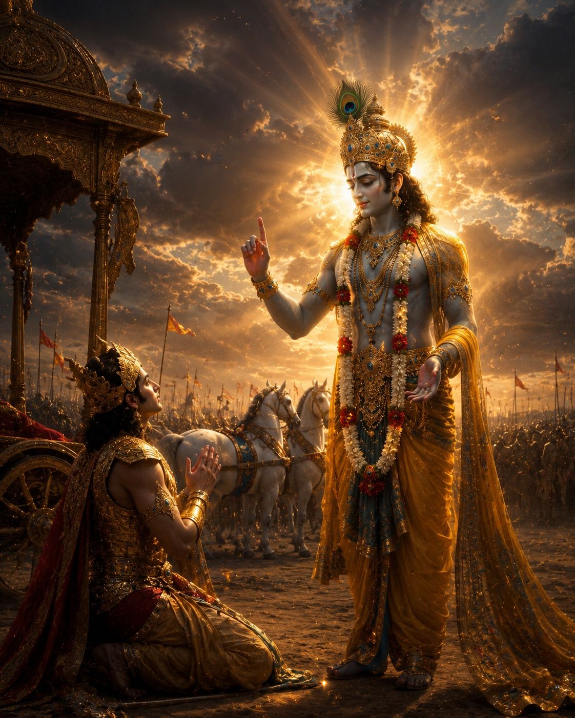 1122x1402 I created this AI art series of Lord Krishna