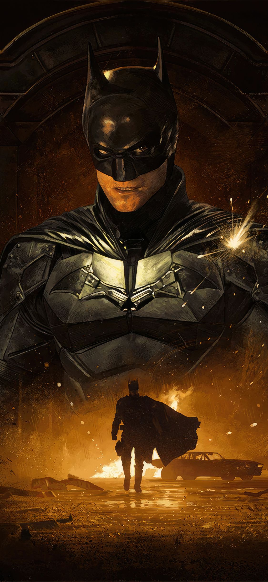 1125x2436 The Batman Light Up iPhone XS, iPhone iPhone X , HD 4k Wallpaper, Image, Background, Photos and Picture