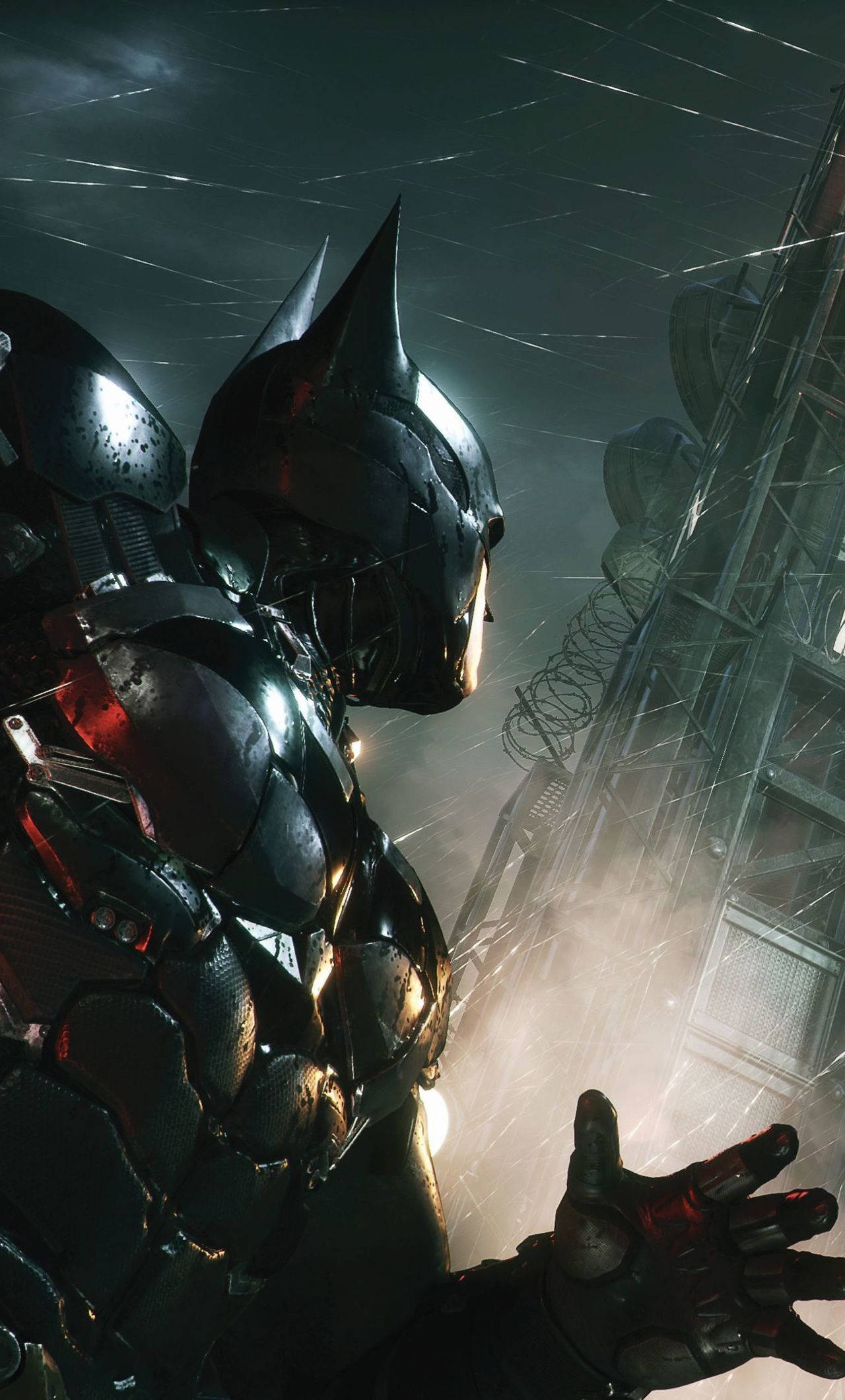 1280x2120 Download Batman Arkham iPhone Looking Up Wallpaper