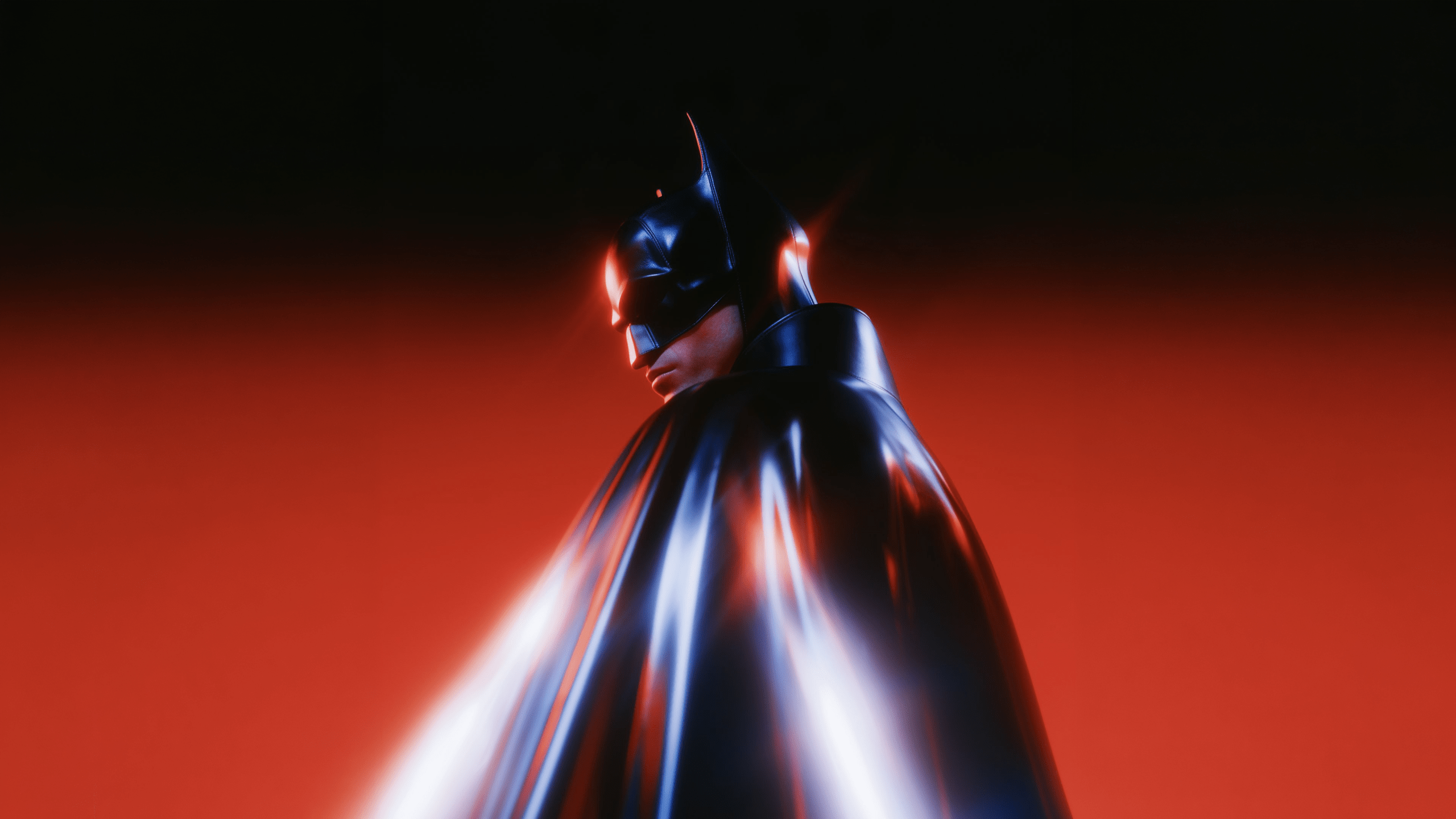 2560x1440 Batman Wallpaper 4K, Deep red, Red background