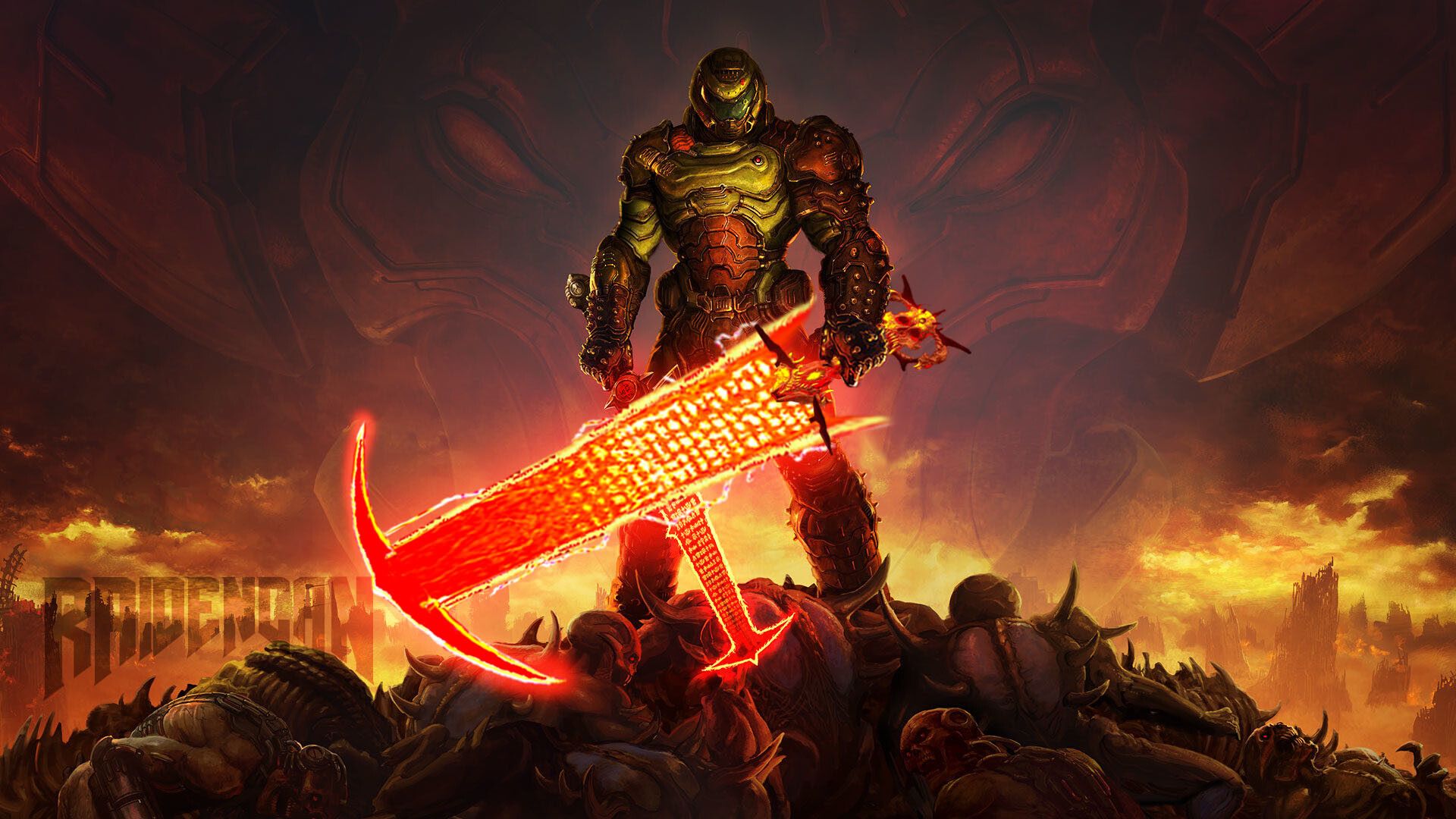 1920x1080 Doom Eternal Key Cover Artwork Fan Editing 2016 Aesthethics and Demonic Crucible