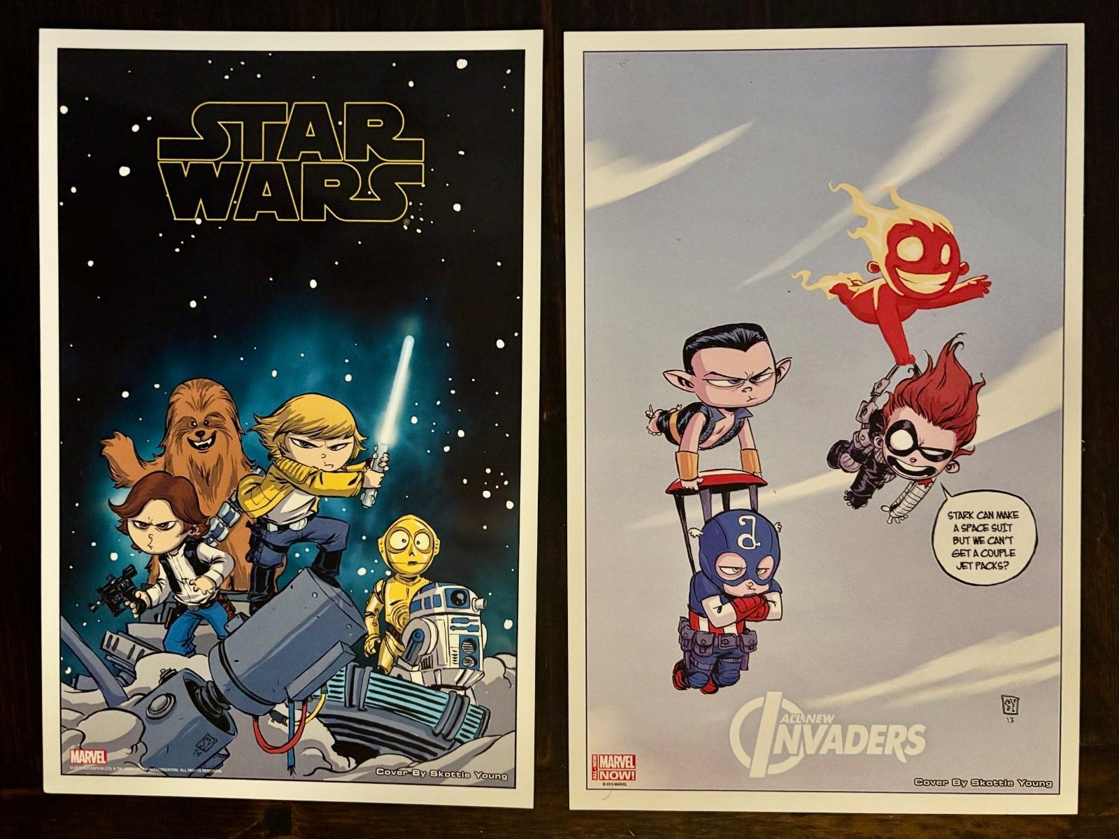 1600x1200 Skottie Young Art Prints 2013 Marvel 6.5x10.5 Star Wars Avengers lot FREE SHIP!!