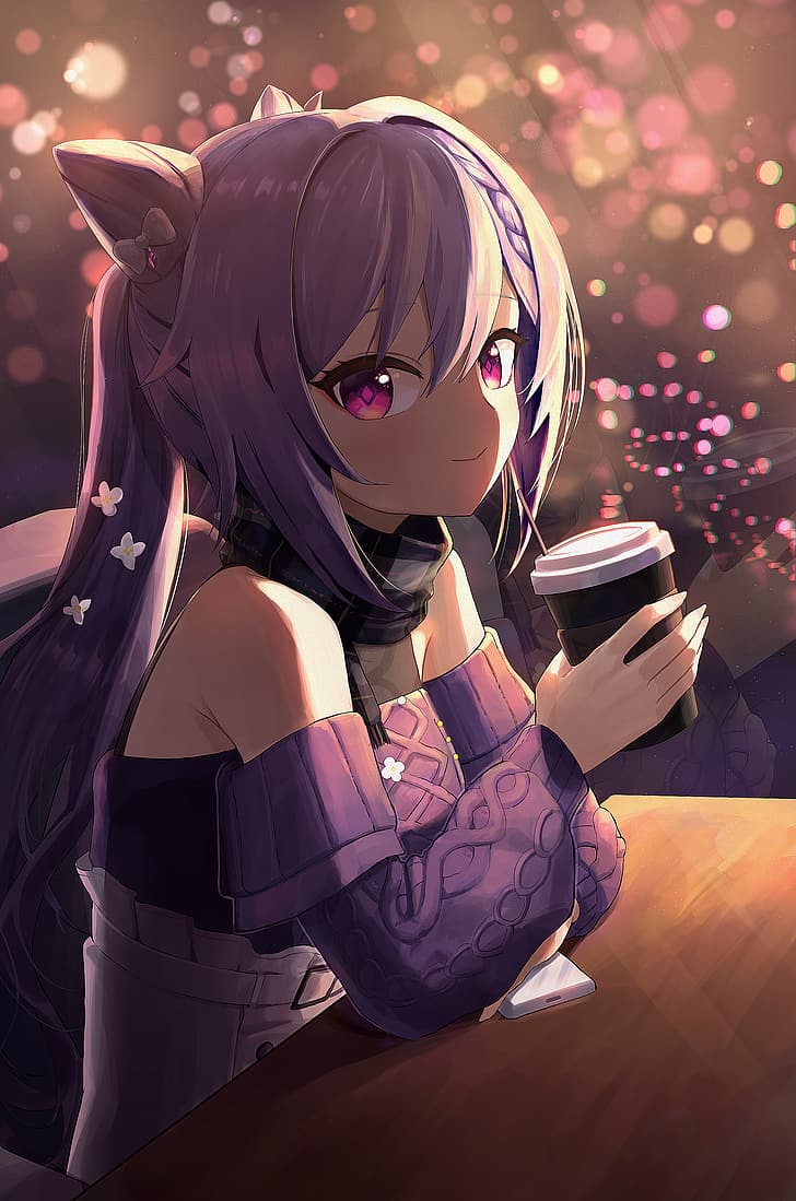 728x1099 HD wallpaper: keqing (genshin impact), anime girls