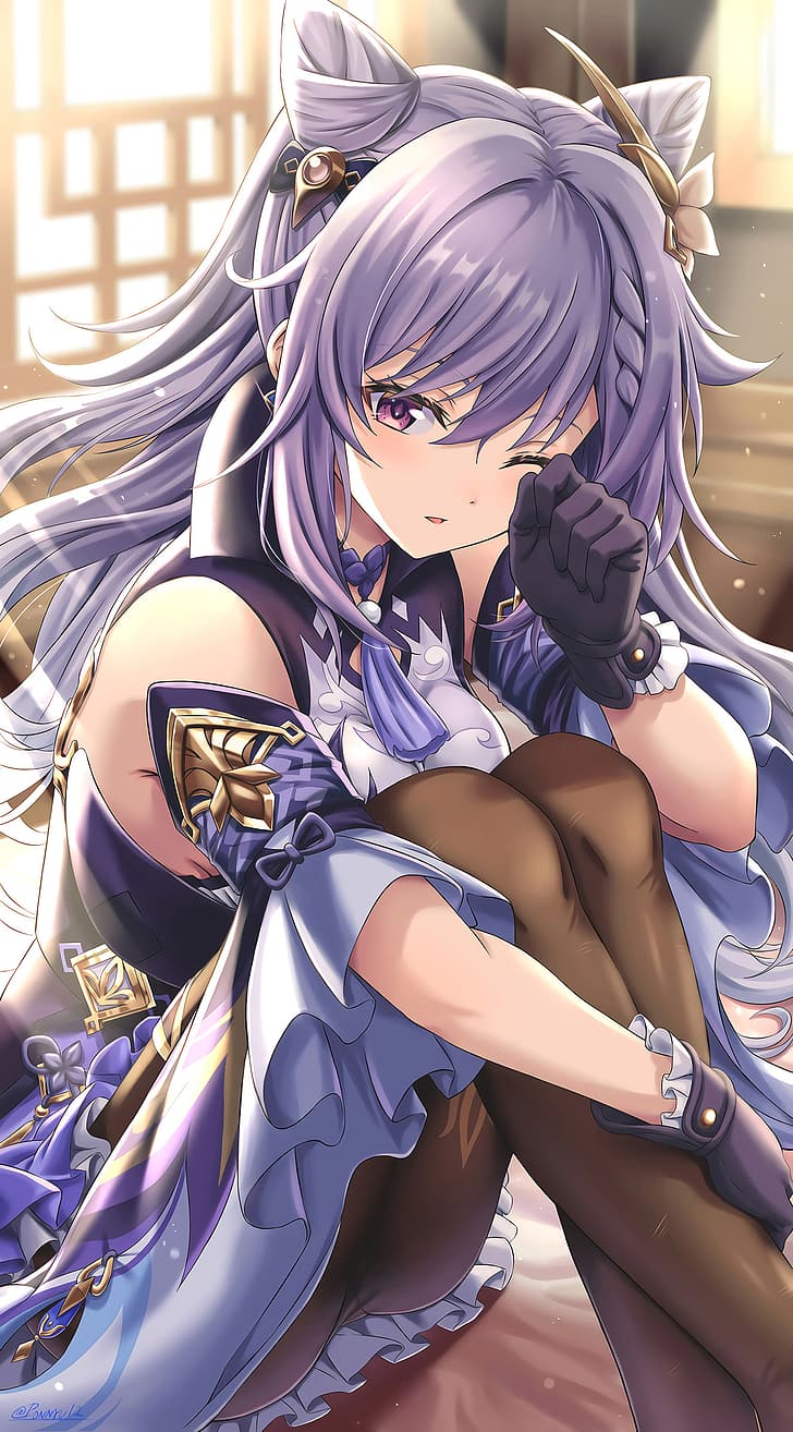 728x1314 HD wallpaper: keqing (genshin impact), anime girls