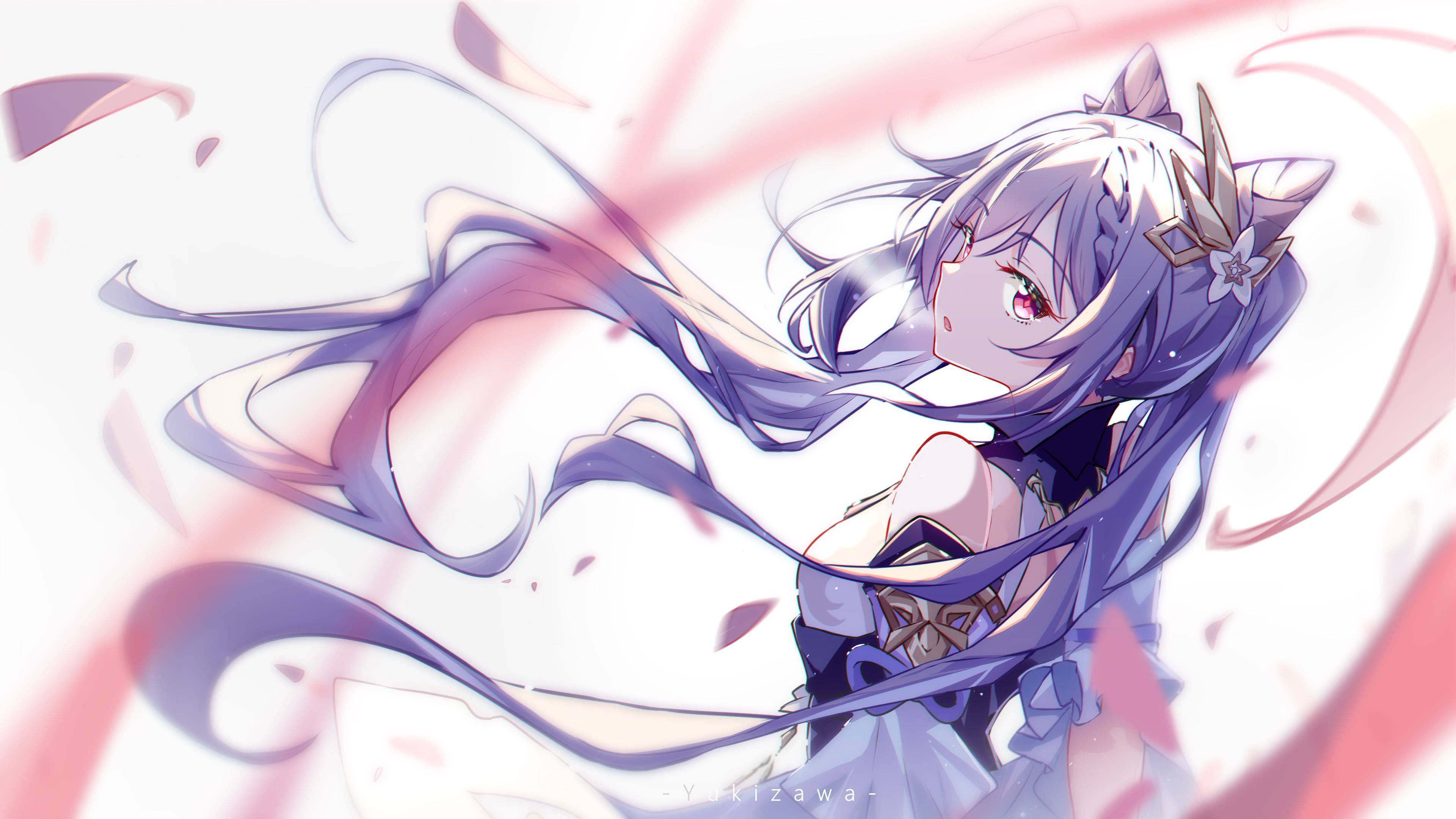 3840x2160 Download Keqing Impact's Adeptus Wallpaper
